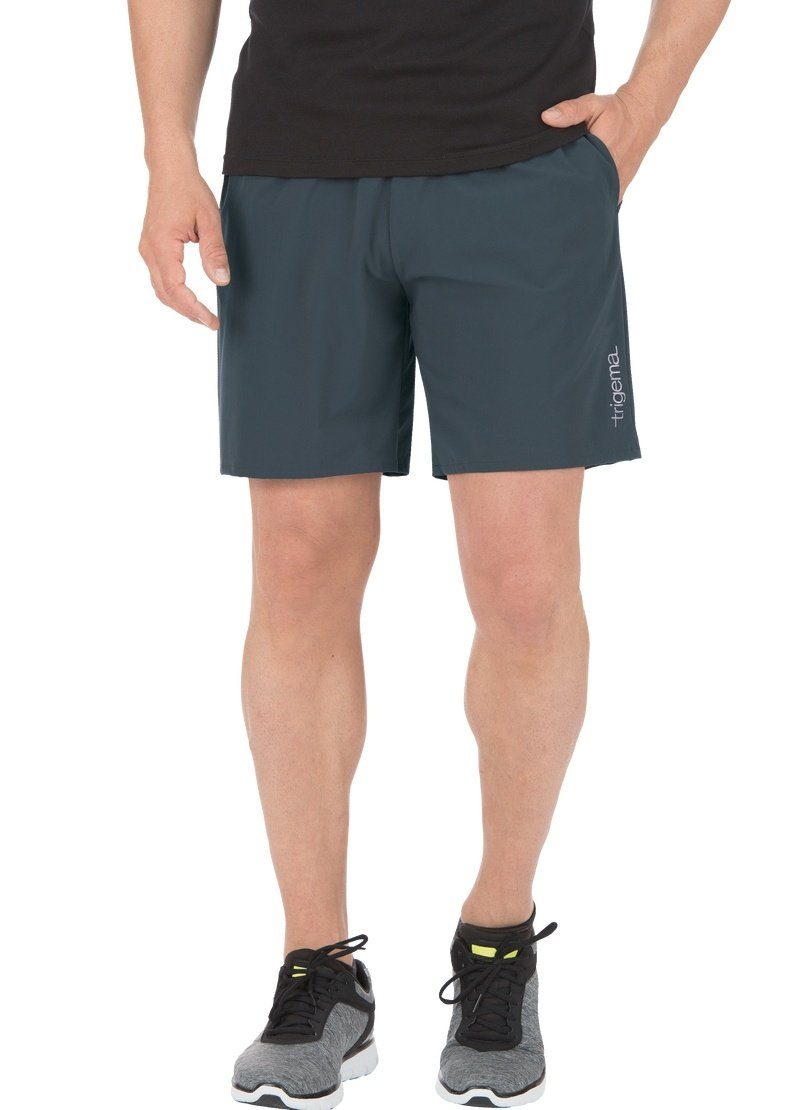 Trigema Jerseyhose TRIGEMA Sport-Shorts mit Innenslip aus Netz anthrazit