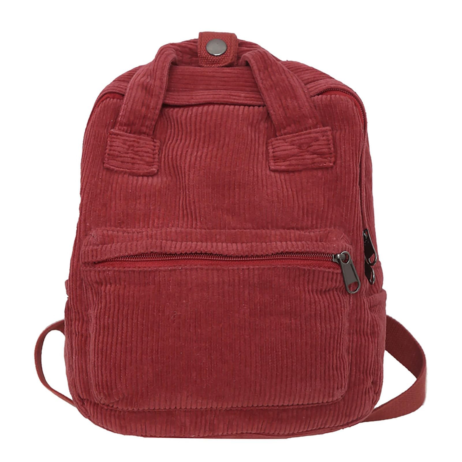 nsihing Rucksack Damen Canvas/Cord Cityrucksack Rucksäcke Daypacks, Rucksackhandtaschen Kinderrucksäcke für Schule Travel Arbeit