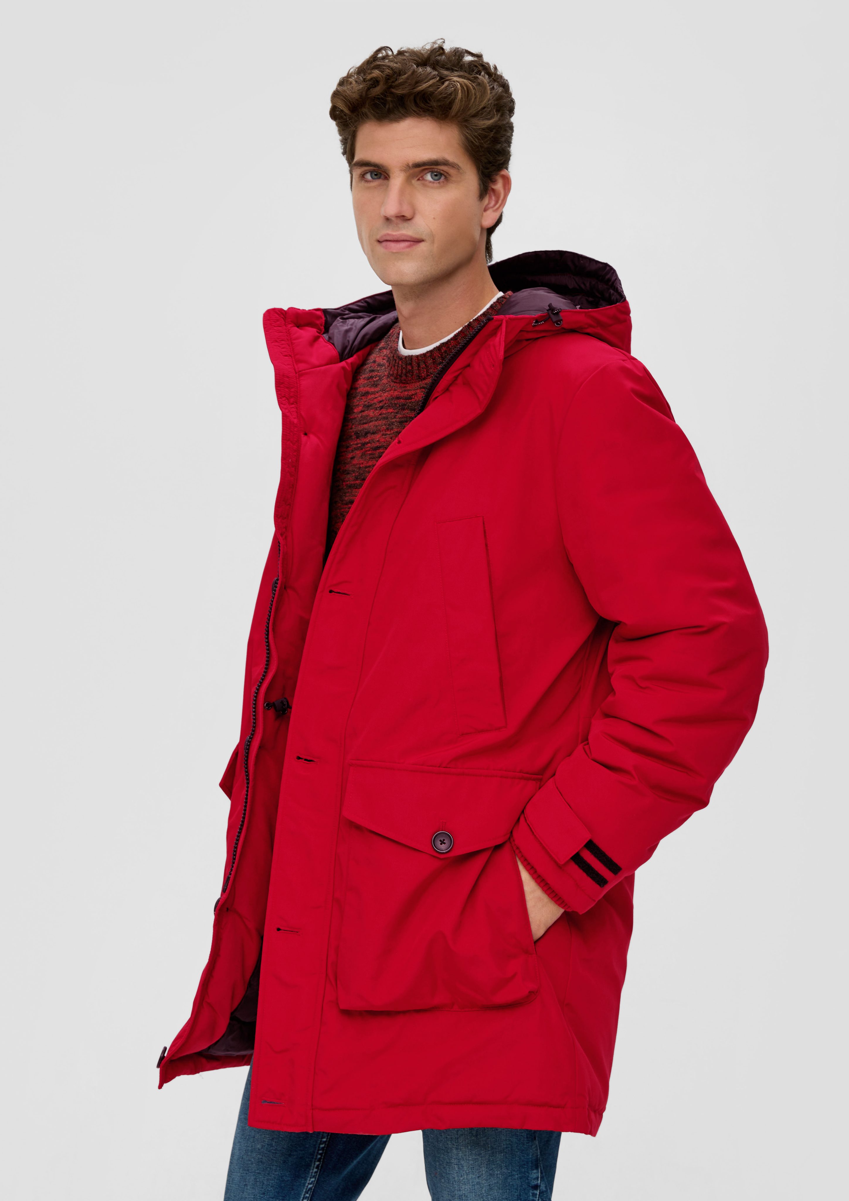 s.Oliver Allwetterjacke Jacke mit fixierter Kapuze Durchzugkordel