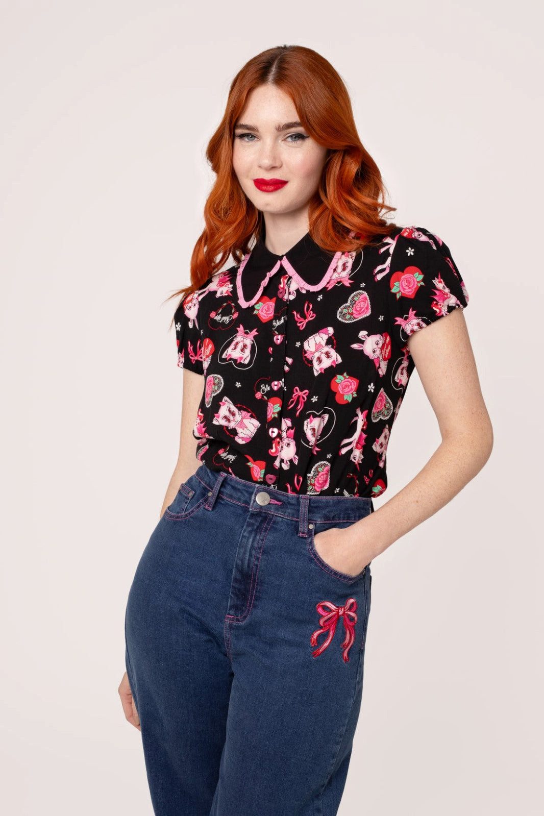 Hell Bunny Blusenshirt Not Into You