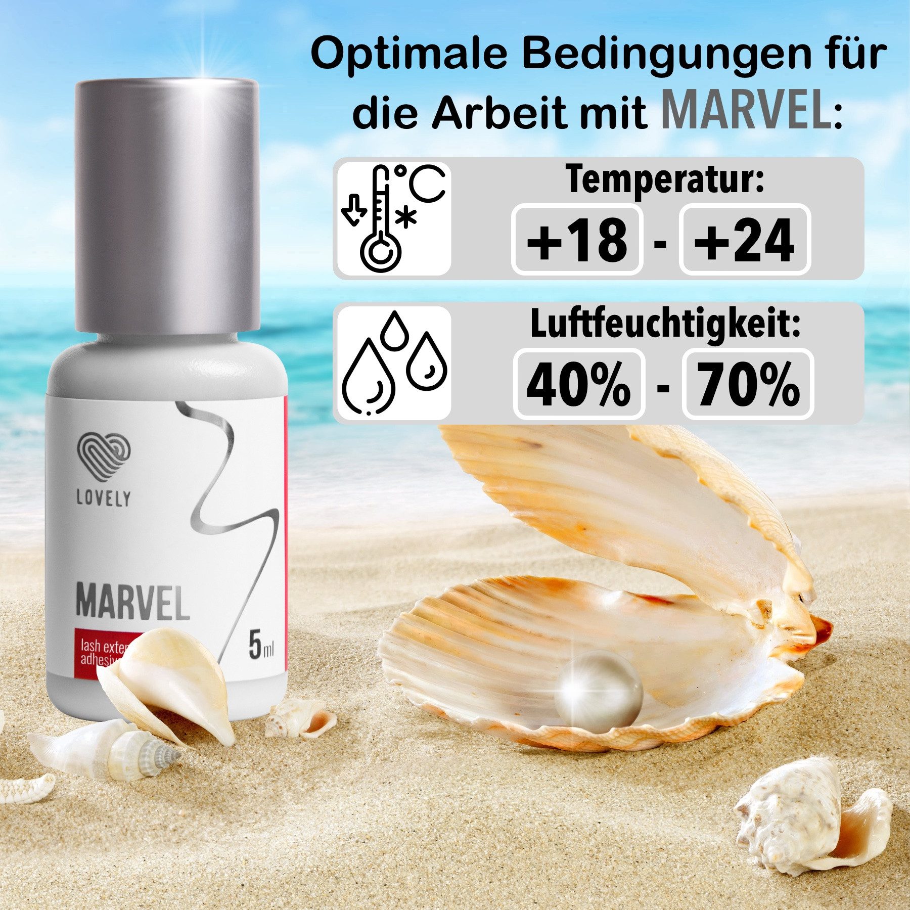 Lovely Wimpernkleber Lovely Wimpernkleber Marvel 5ml & 10ml für Wimpernverlängerung, Für professionelle WImpernverlängerung, Schnelle Trocknungszeit – Bild 4 von 5