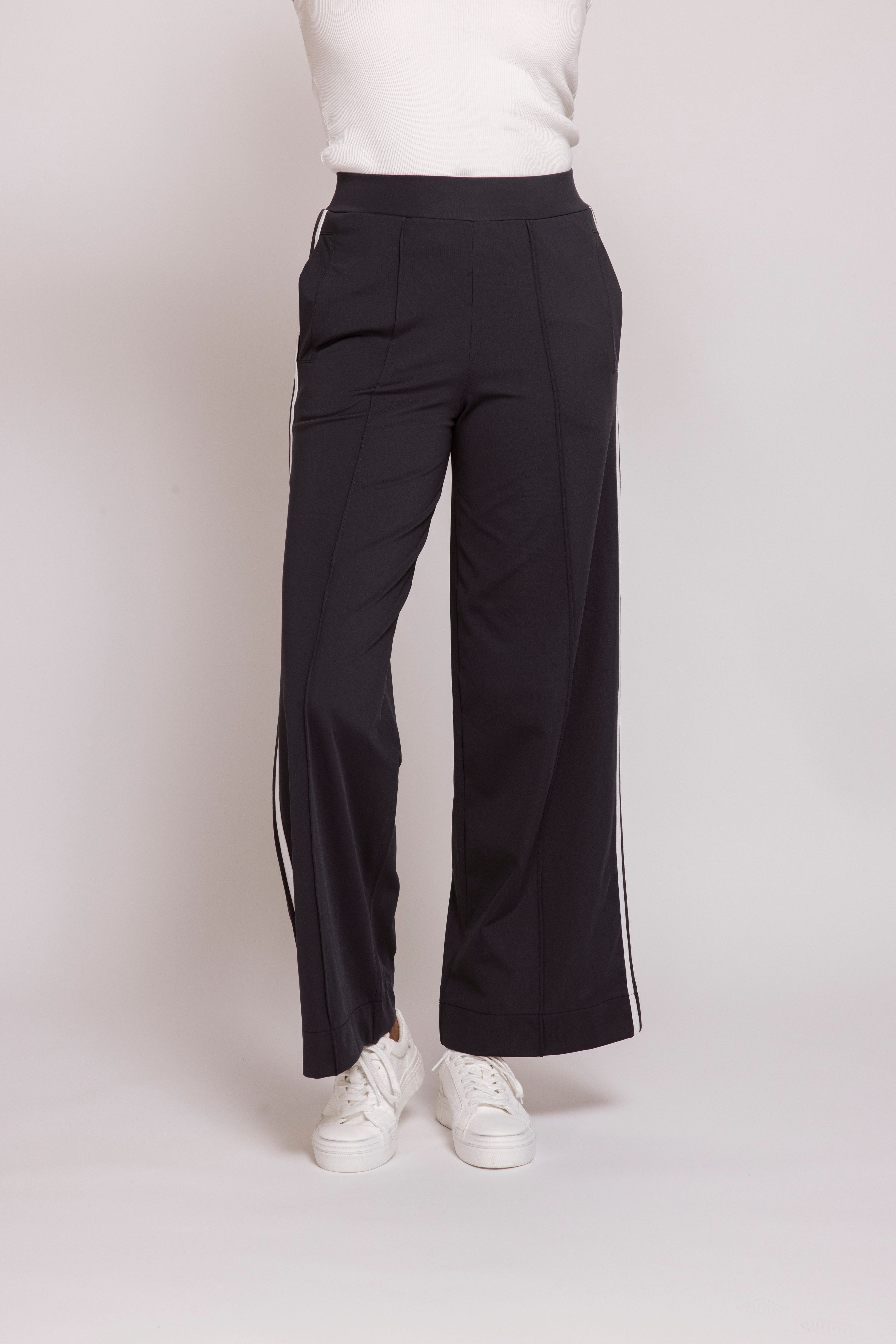 Zhrill Jerseyhose DEENA Wide Leg, Galonstreifen