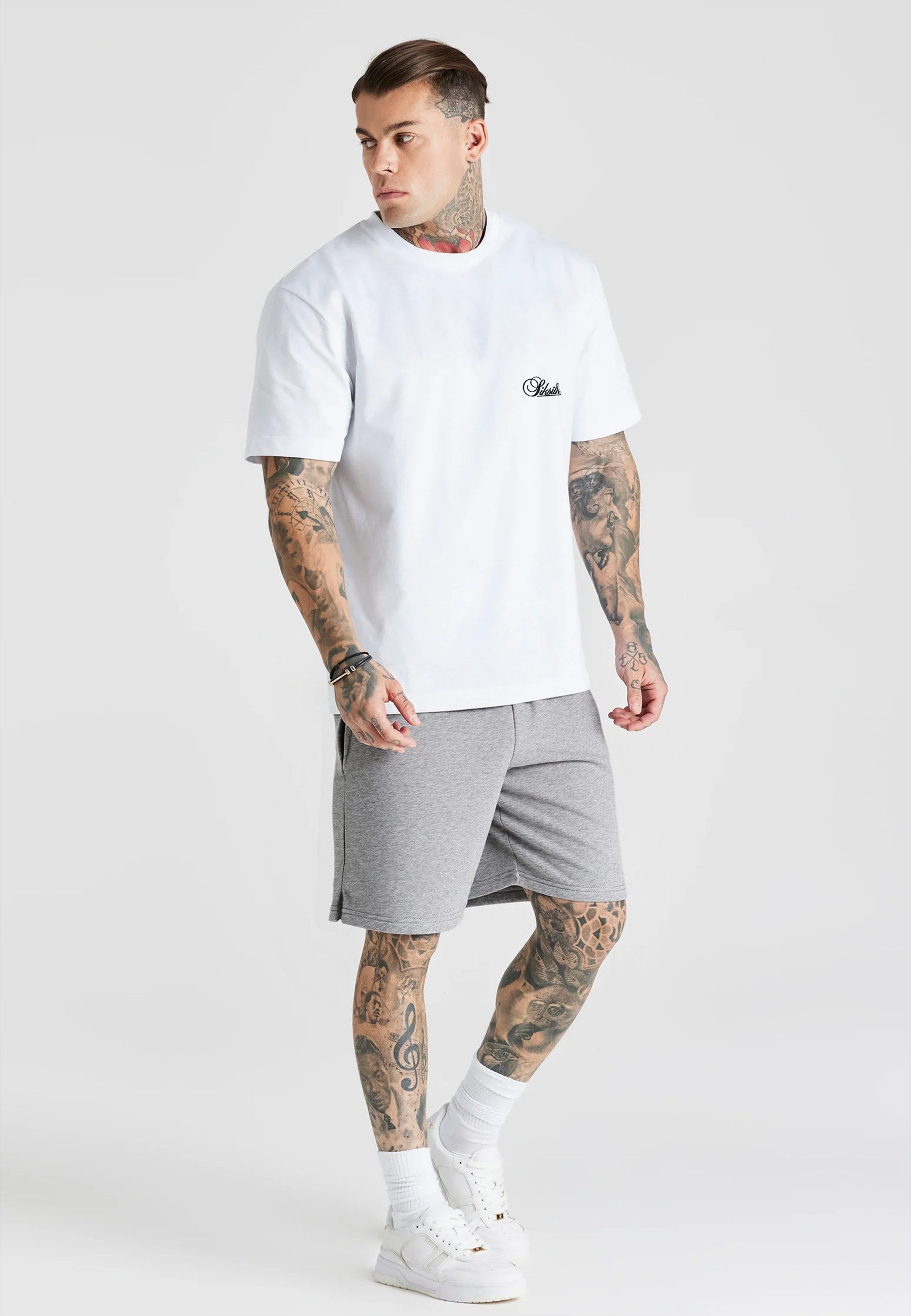 Siksilk Shorts SikSilk Herren Grau Marl Essentials Shorts
