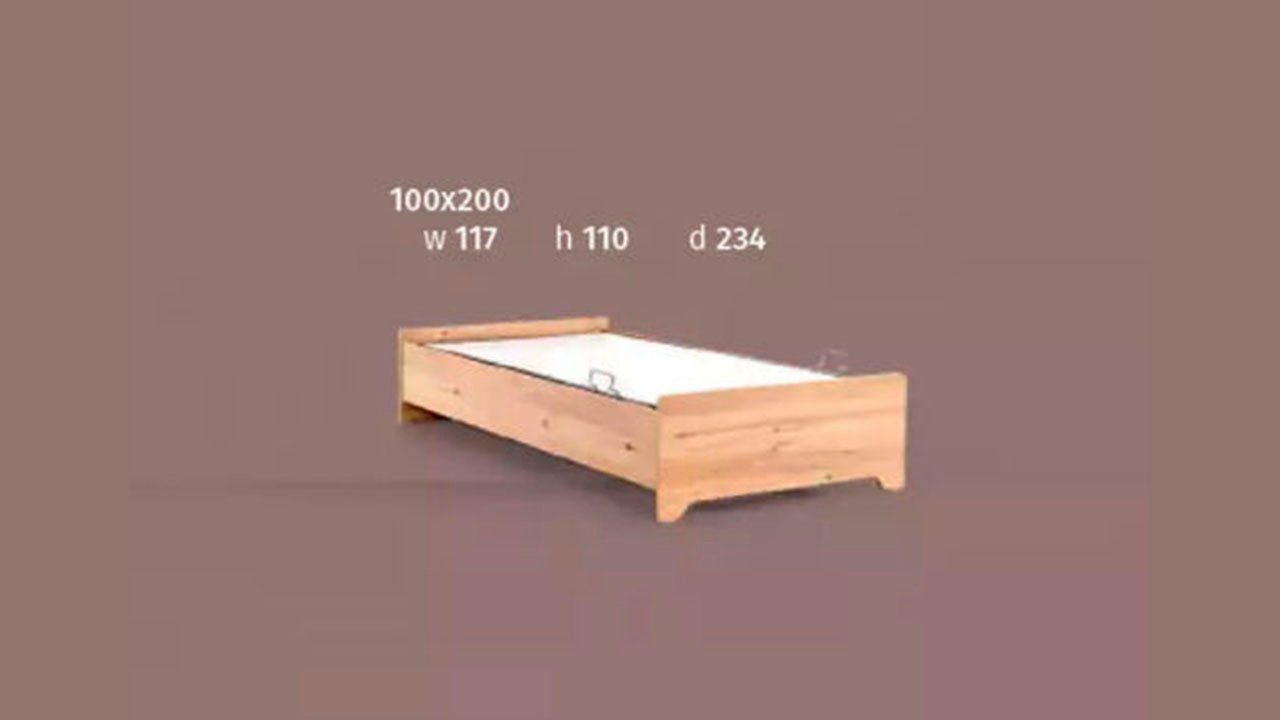 Braun Europe Kinderbett Bett Kinderzimmer Modernes Kinderbett Stoff Holz in Neuheit, JVmoebel Made
