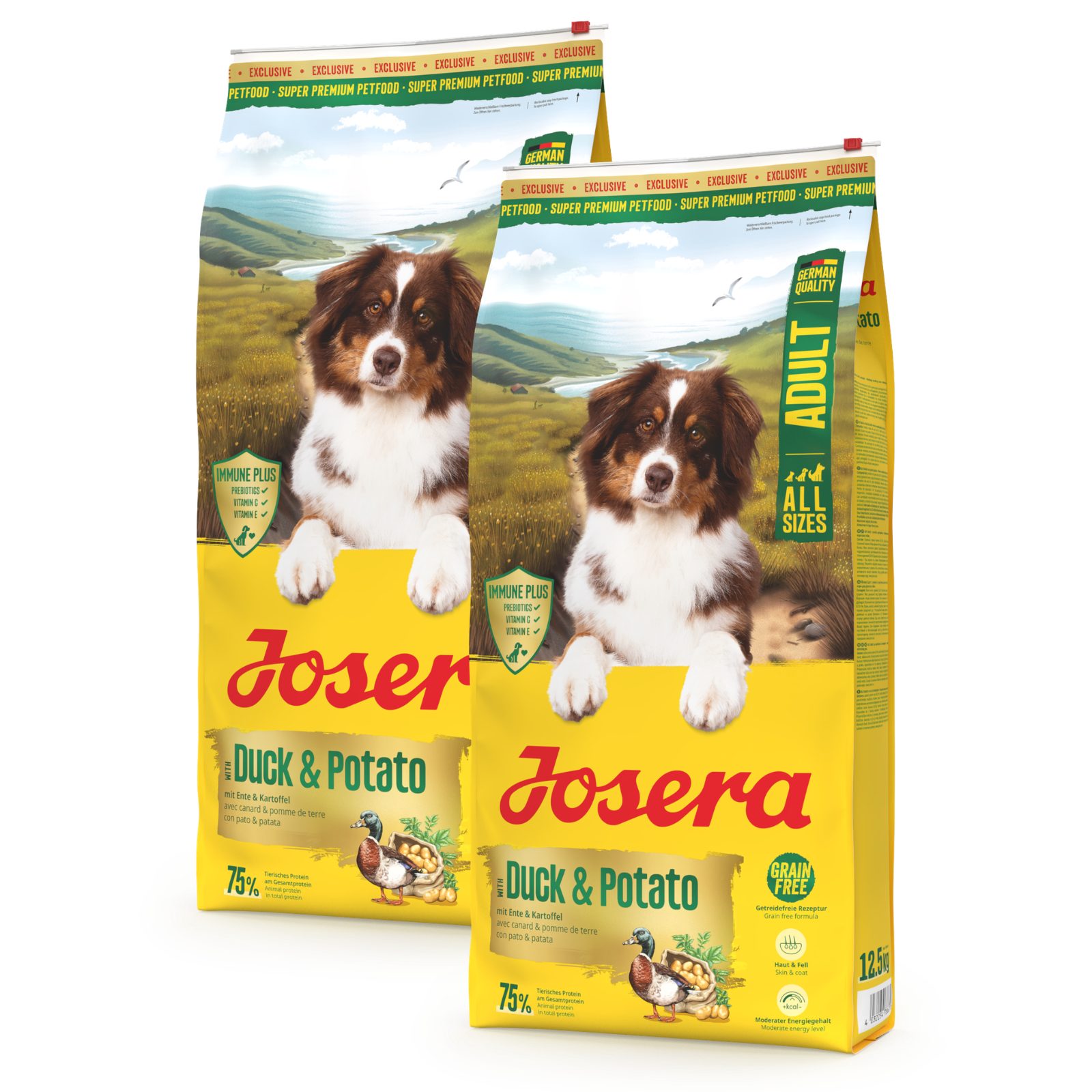 Josera Ente & Kartoffel, Trockenfutter für: Hunde, Adult All Size, für ausgewachsene Hunde aller Größen
