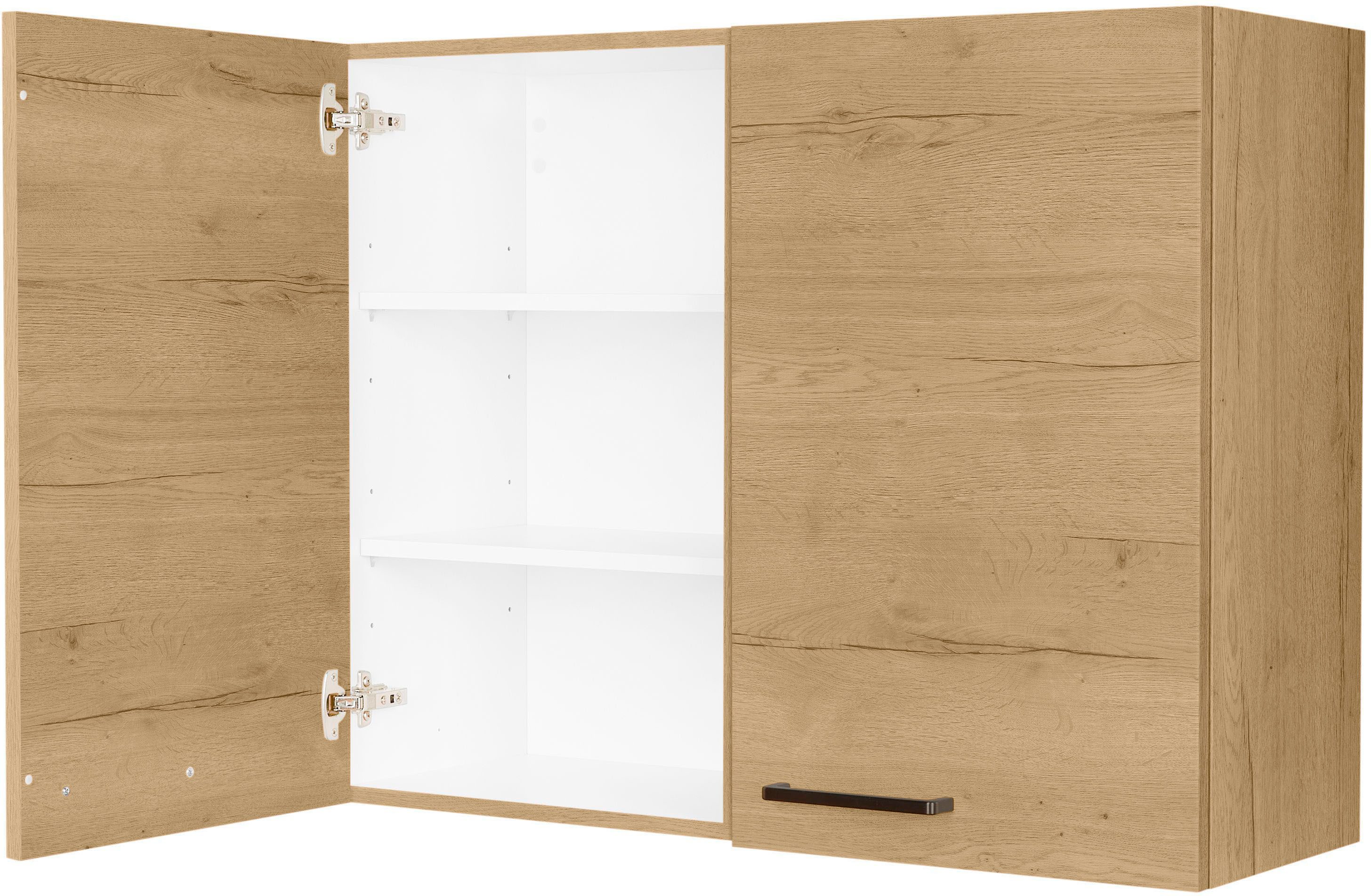 nobilia® Hängeschrank "Structura", vormontiert, mit zwei Einlegeböden, Breite 90 cm