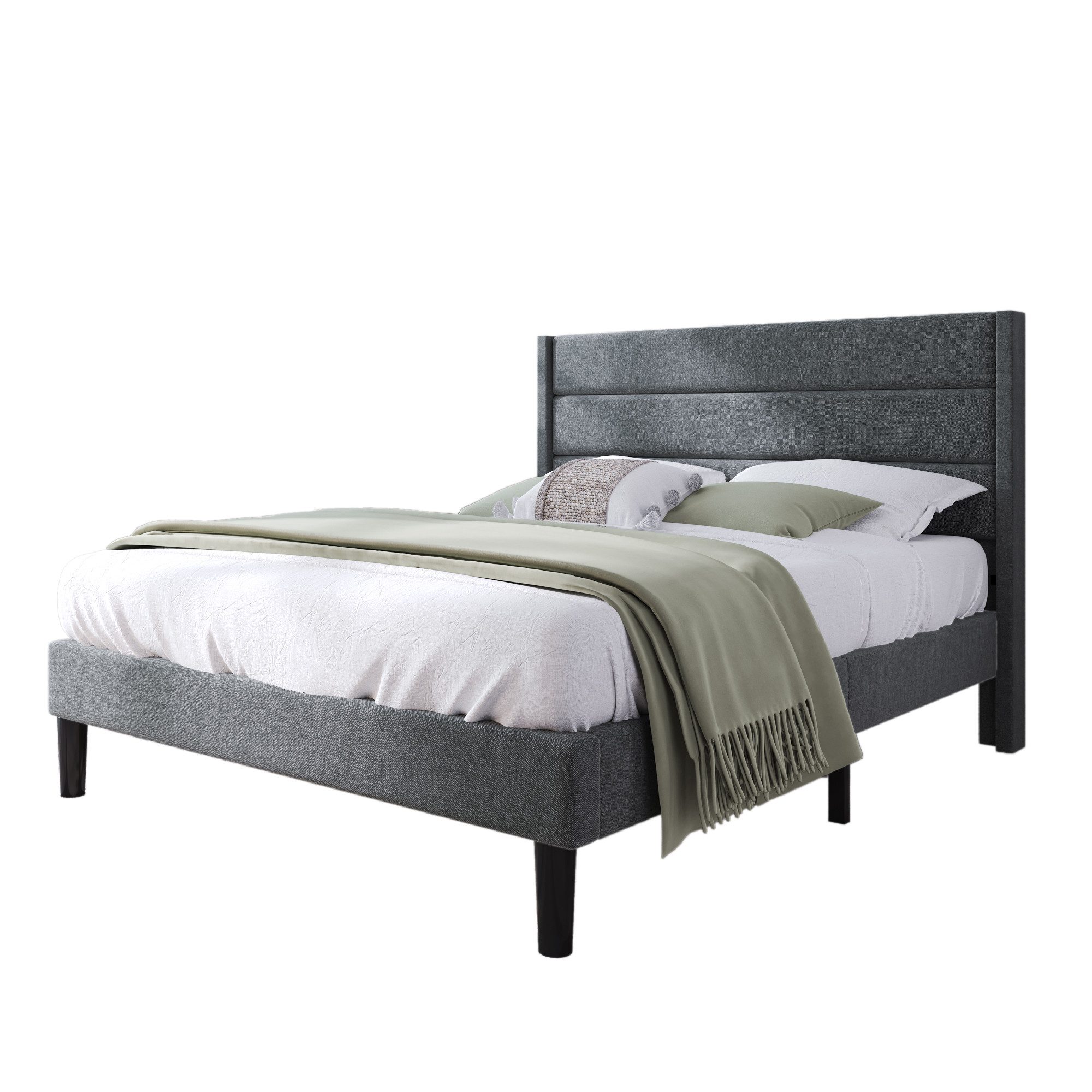 OKWISH Polsterbett Holzbett Jugendbett, 140 x günstig online kaufen