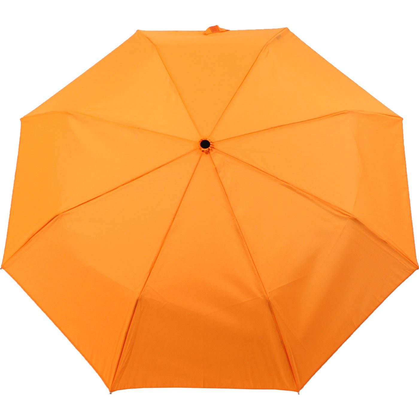 iX-brella Taschenregenschirm Mini großem - leicht, Dach Ultra mit extra neon-orange farbenfroh Light 