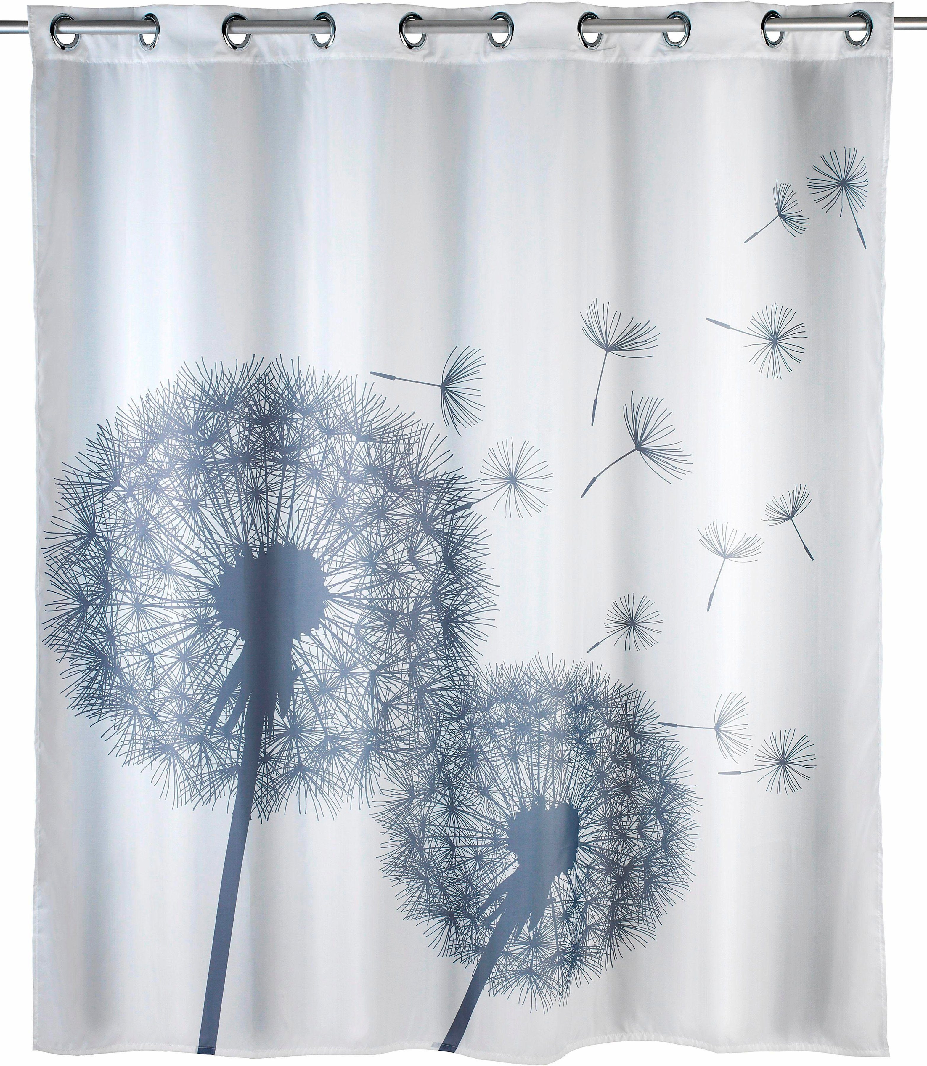 WENKO Duschvorhang Astera Flex Breite 180 cm, Höhe 200 cm, Polyester, waschbar