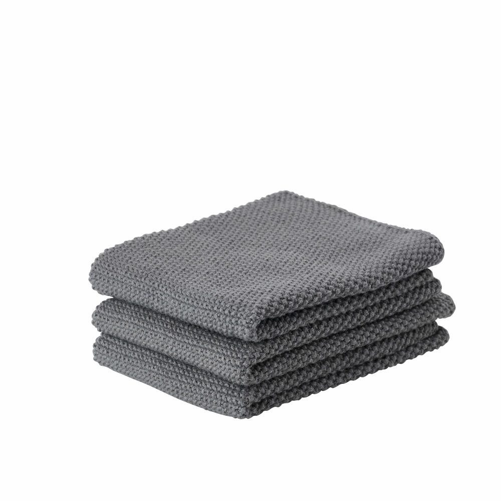 Zone Denmark Spültuch Putzlappen 3er Set Cool Grey, 27 x 27 cm, (Set, 3-tlg)