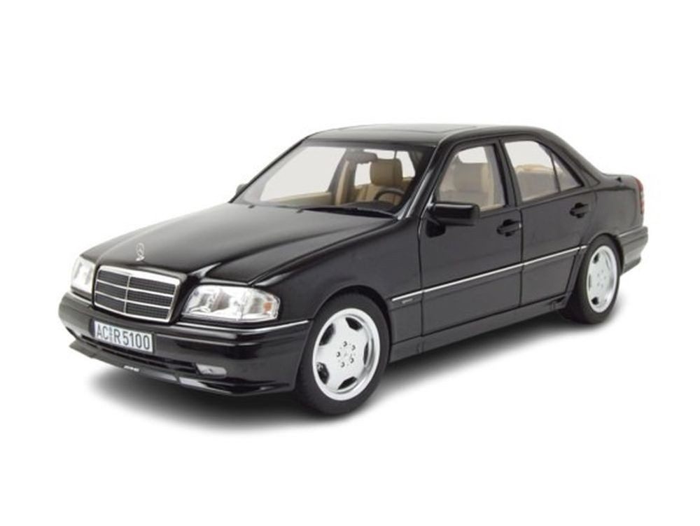 Norev Modellauto Mercedes C-Klasse C36 AMG W202 1993 schwarz metallic, Maßstab 1:18