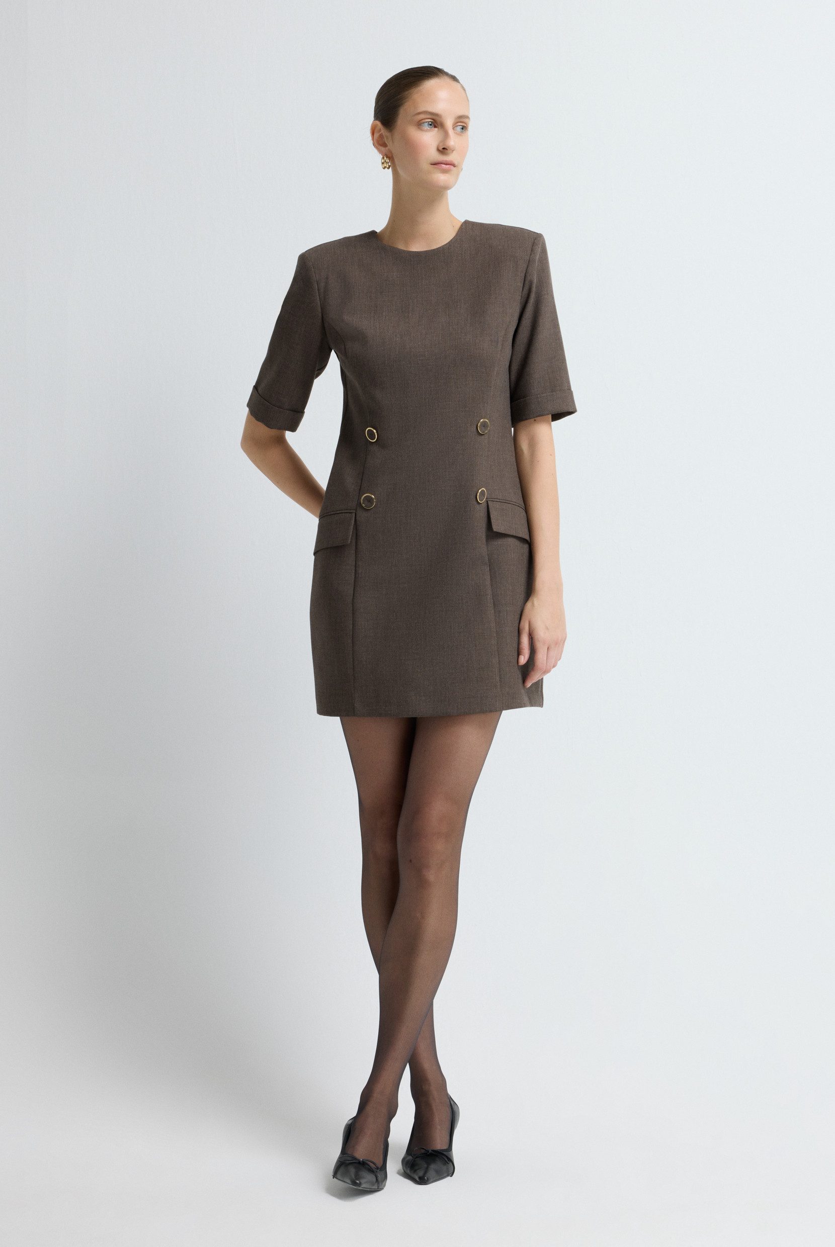 adL Hemdblusenkleid Kurzärmeliges Minikleid – Bild 5 von 5