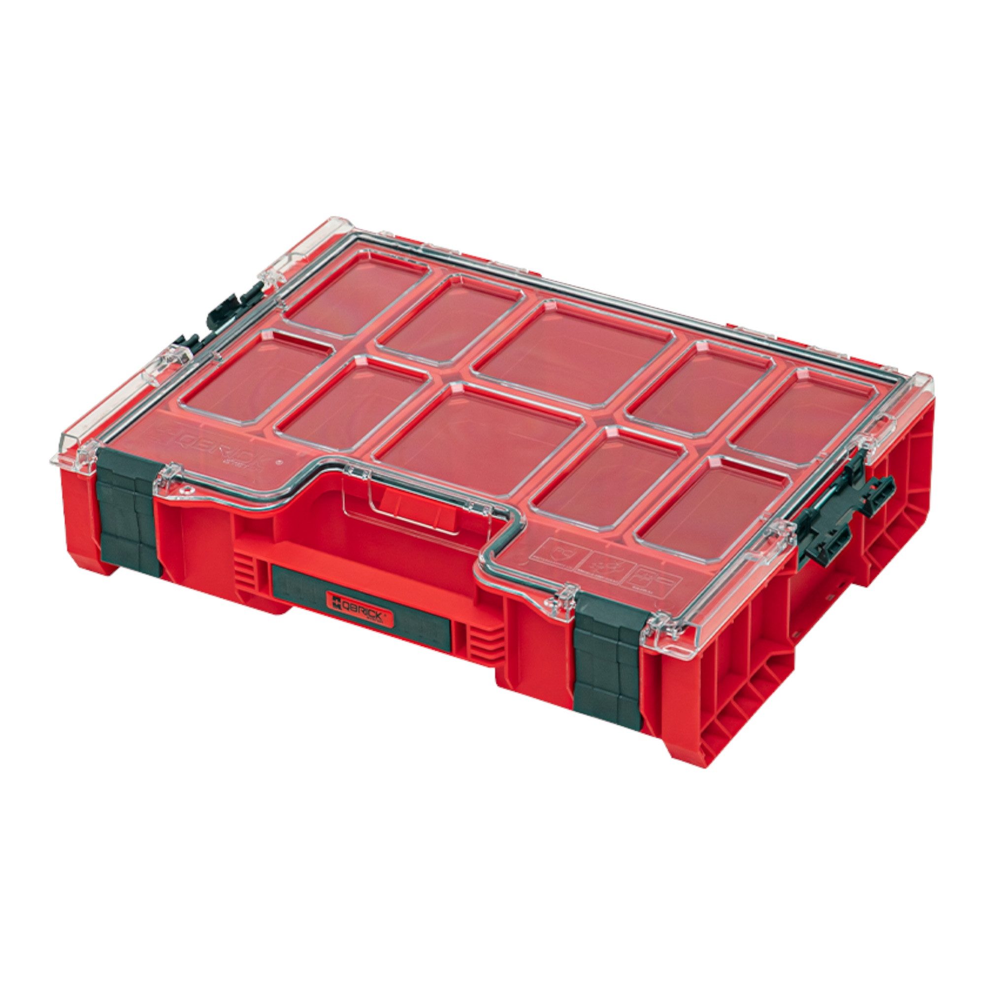 QBRICK System Werkzeugkoffer Qbrick System PRO Organizer 300 RED ULTRA HD stapelbar 452 x 358 x 110