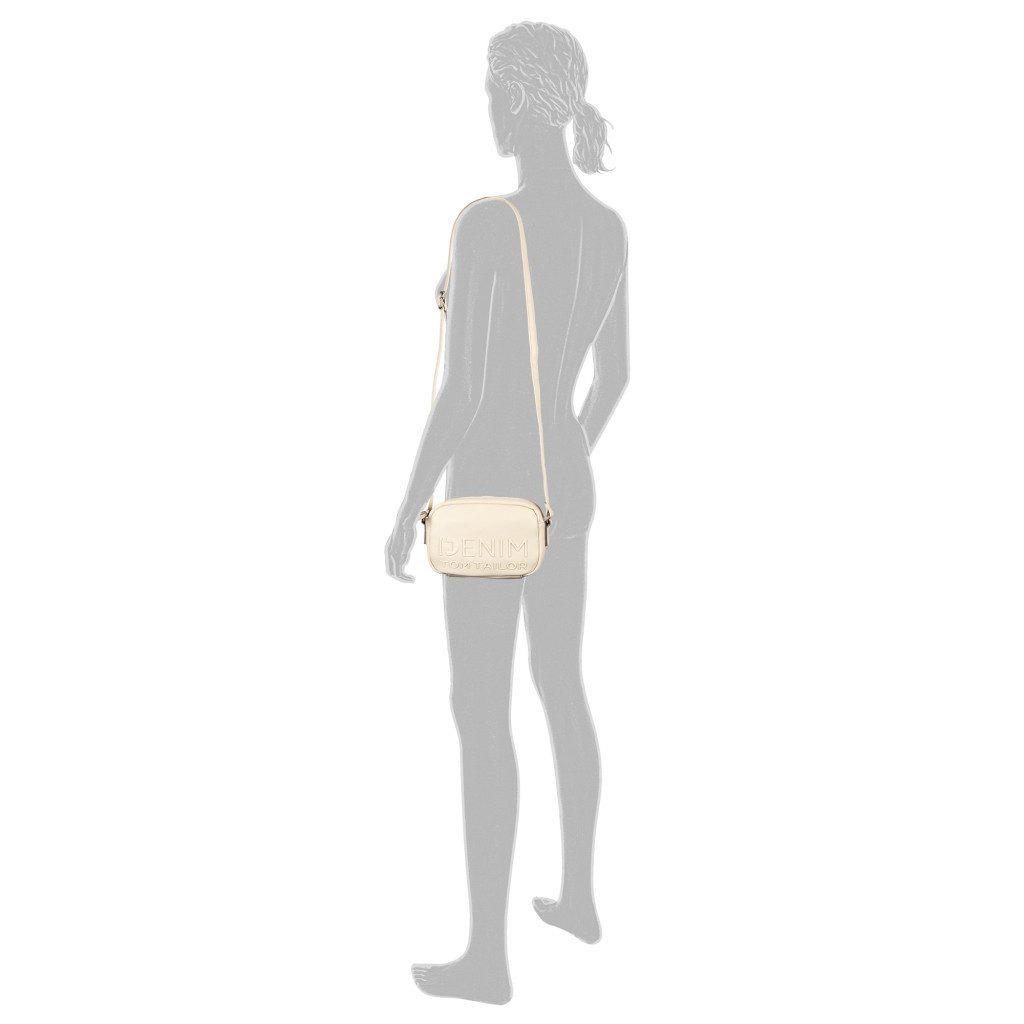 TOM TAILOR Denim Handtasche Aveline, Damen Umhängetasche, Schultertasche mit glänzendem 3D-Logo