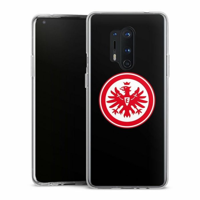 DeinDesign Handyhülle Eintracht Frankfurt SGE Adler Eintracht Frankfurt schwarz OnePlus 8 Pro Silikon Hülle Bumper Case Handy Schutzhülle