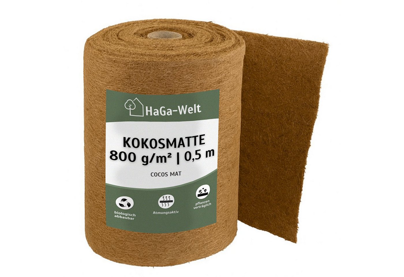 HaGa Kokosmatte Kokosmatte 0,5m Br. (Meterware) 800g/m², Der perfekte Winterschutz, Frostschutz für Ihre Pflanzen