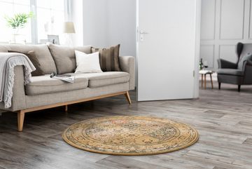 Teppich Gabiro 208, THEKO, rund, Höhe: 10 mm, Orient-Optik, ideal im Wohnzimmer & Schlafzimmer