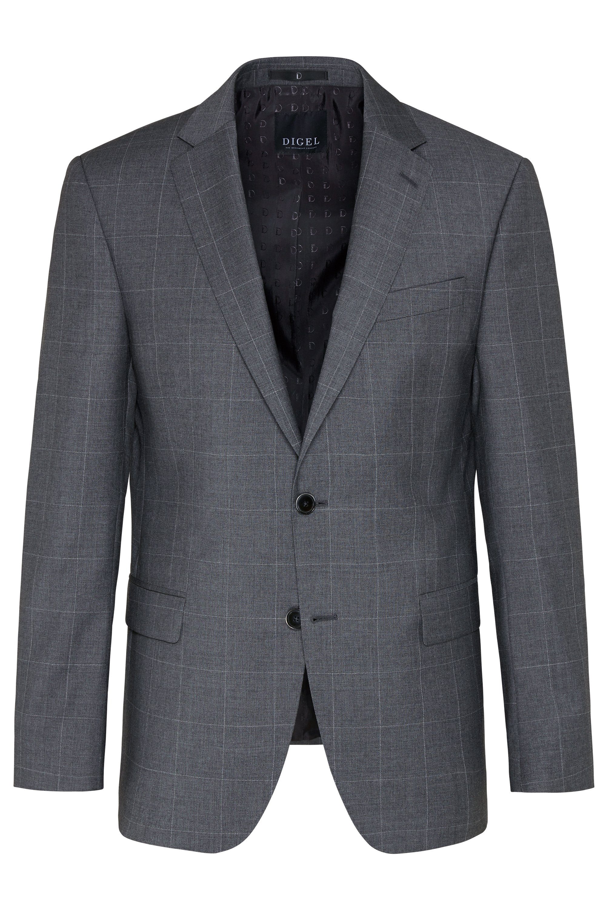 Digel Anzugsakko Duncan-AMF (1-tlg., Schurwolle) Abnehmbarer Revers-Pin günstig online kaufen