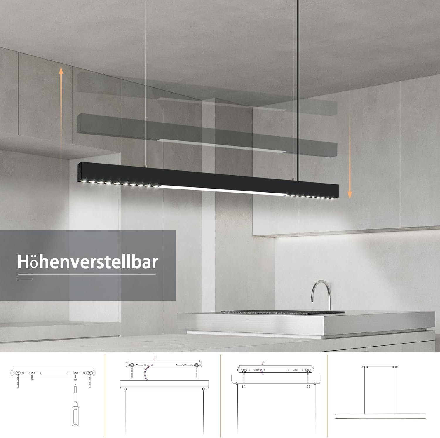 Nettlife LED Pendelleuchte Esstisch Dimmbar mit Fernbedienung Hängelampe 10 günstig online kaufen