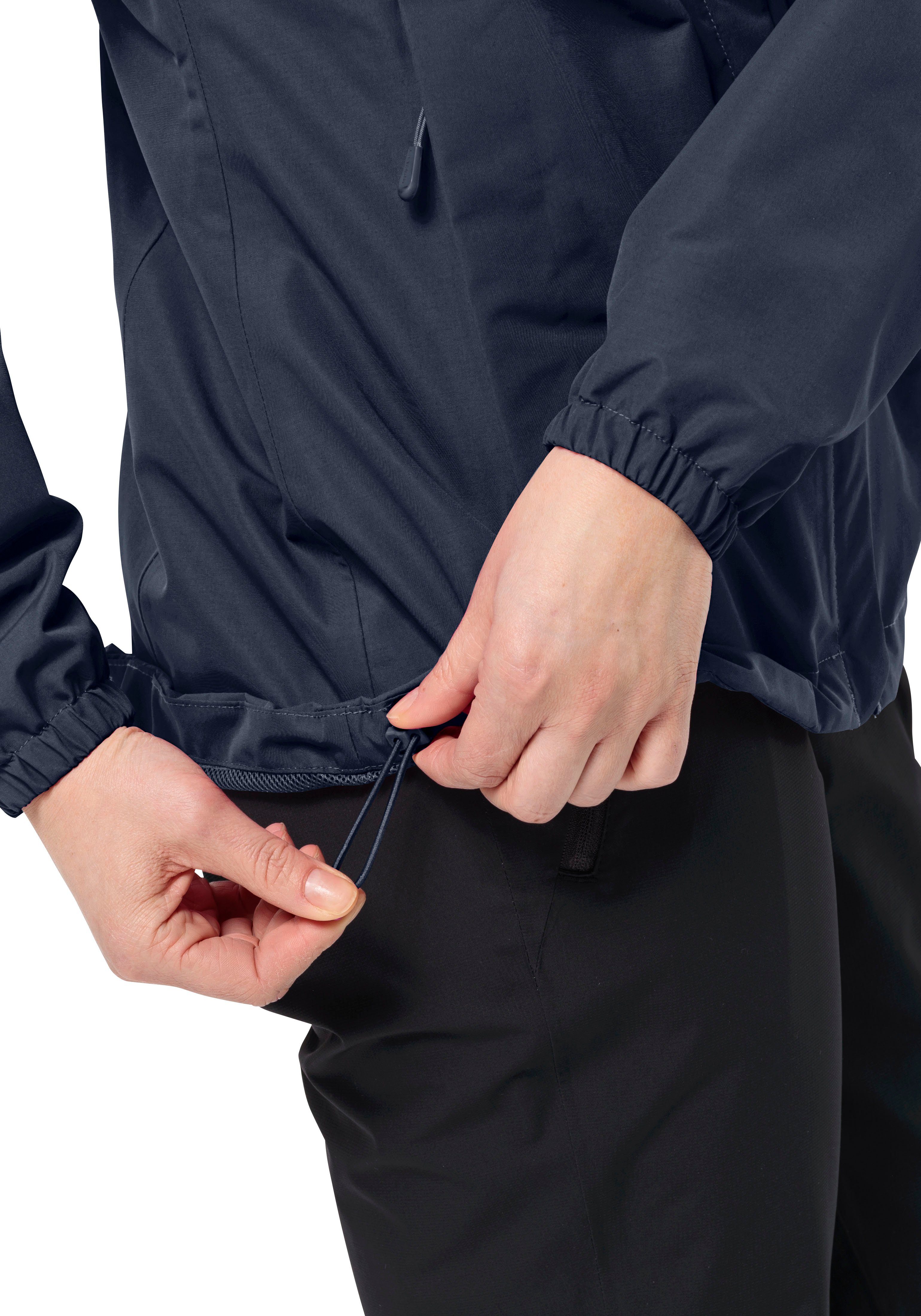 Jack Wolfskin Regenjacke STORMY POINT 2L JKT W mit Kapuze, wasserdicht, winddicht – Bild 4 von 5