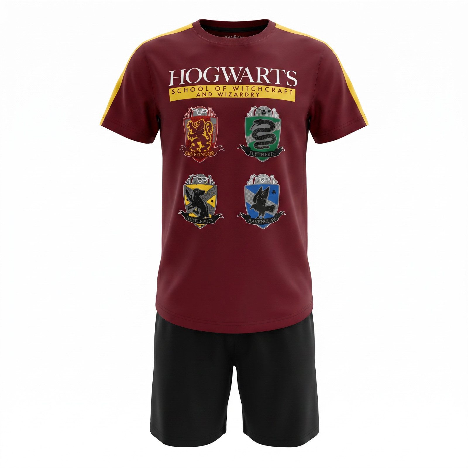 Harry Potter Schlafanzug Harry Potter Hogwarts Kinder Schlafanzug Pyjama kurzarm Gr. 104 bis 134 - 100% Baumwolle