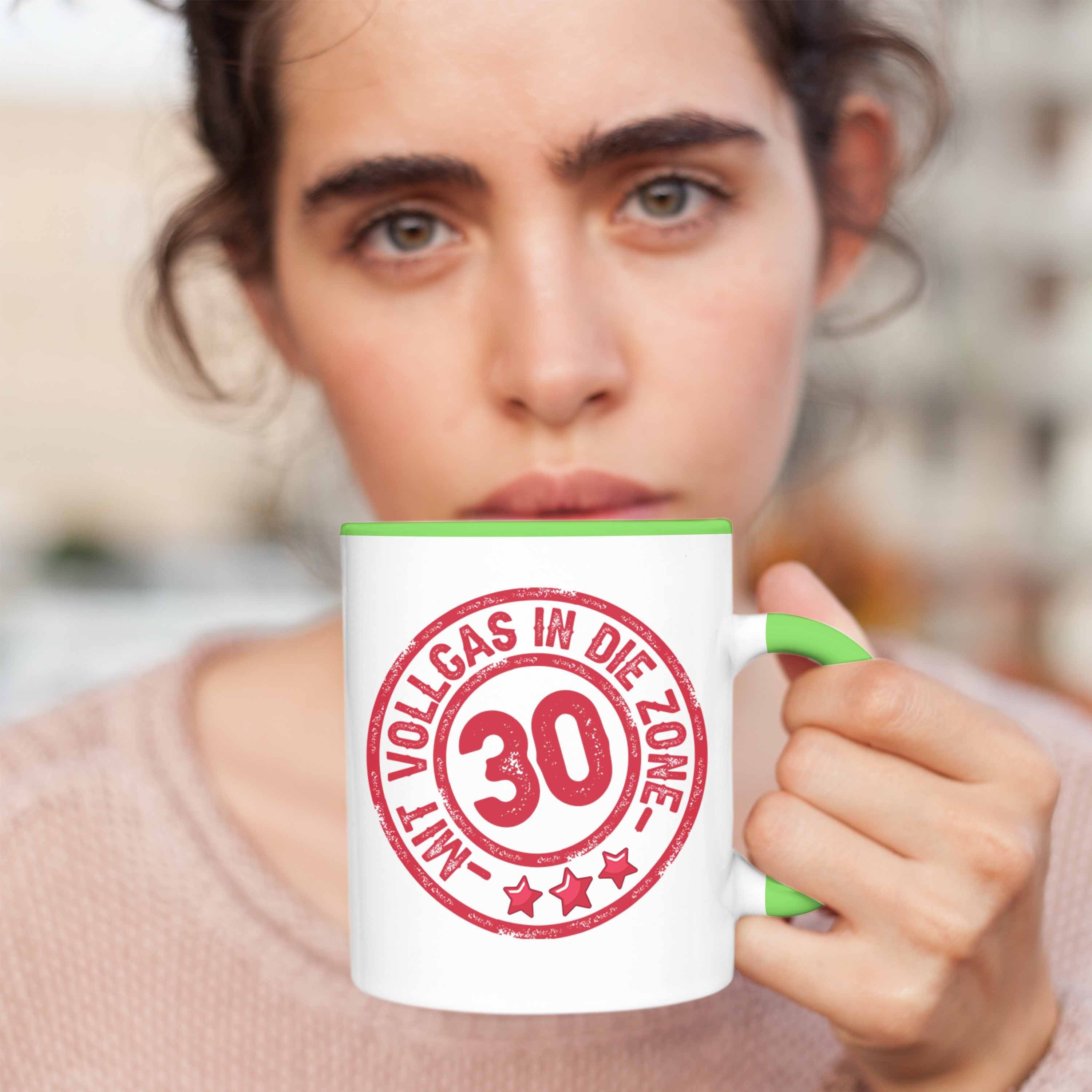 Tasse In Grün Geburtstag Trendation Geschenk Die Vollgas Kaffee-Becher Tasse Zon 30er Mit 30