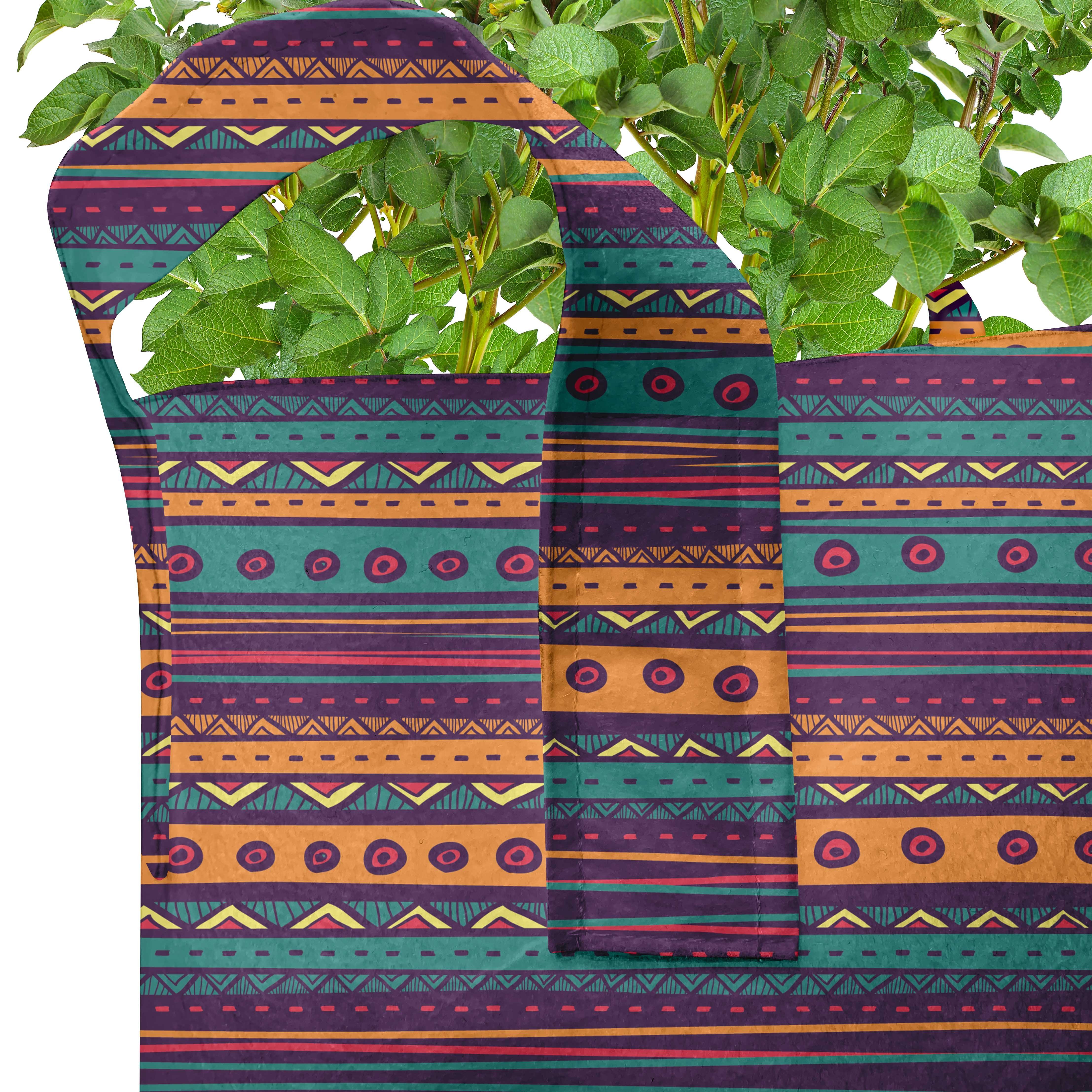 Griffen für Retro hochleistungsfähig Kunst Pflanzkübel Aztec Stofftöpfe Gestreift Pflanzen, Abakuhaus mit