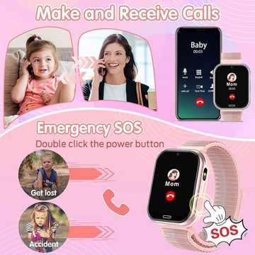 Ucani Smartwatch (1,69 Zoll), Kinder Smartwatch Spiele Anruf Schrittzähler Geschenk 3-12 Jahre