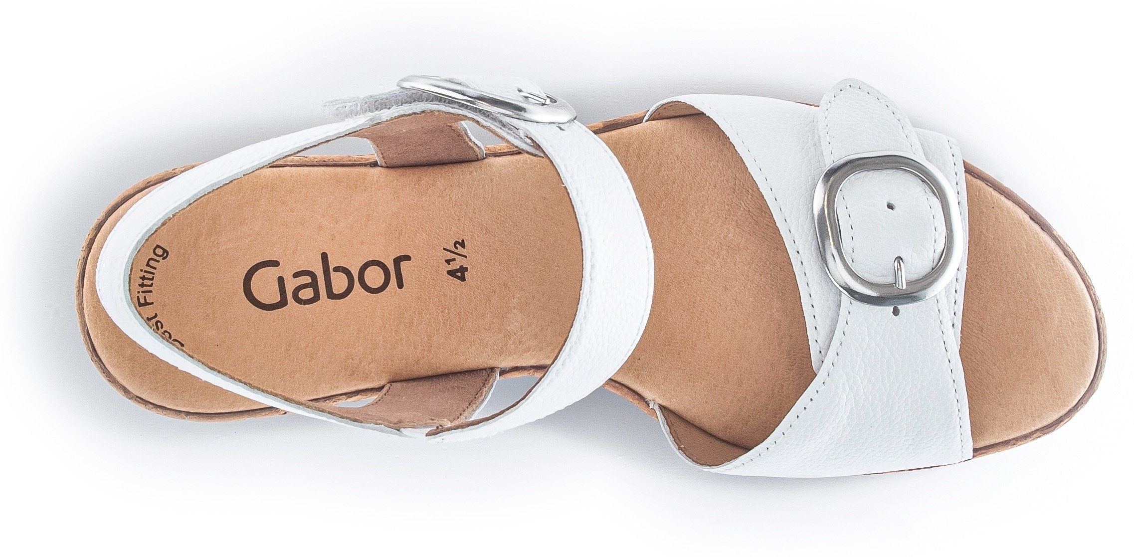 hochwertiger Ausstattung Sandalette Gabor mit weiß