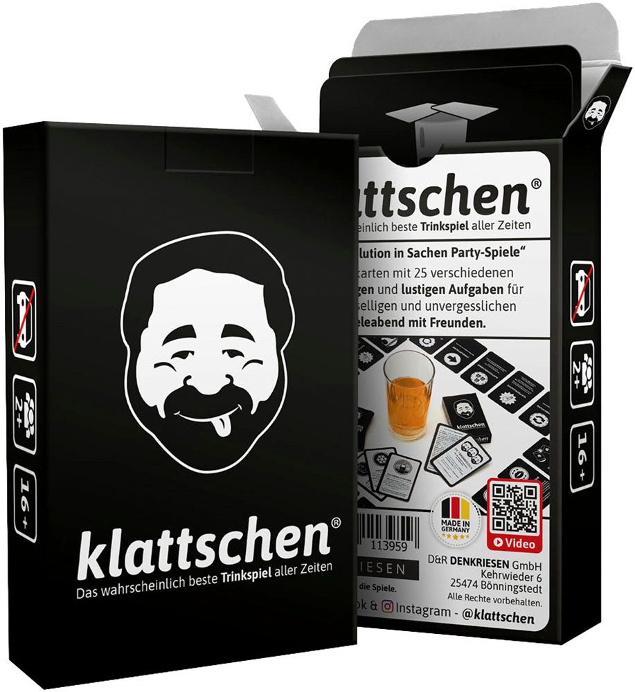 Denkriesen Spiel Klattschen Trinkspiel Kartenspiel, Partyspiel, Made in Germany