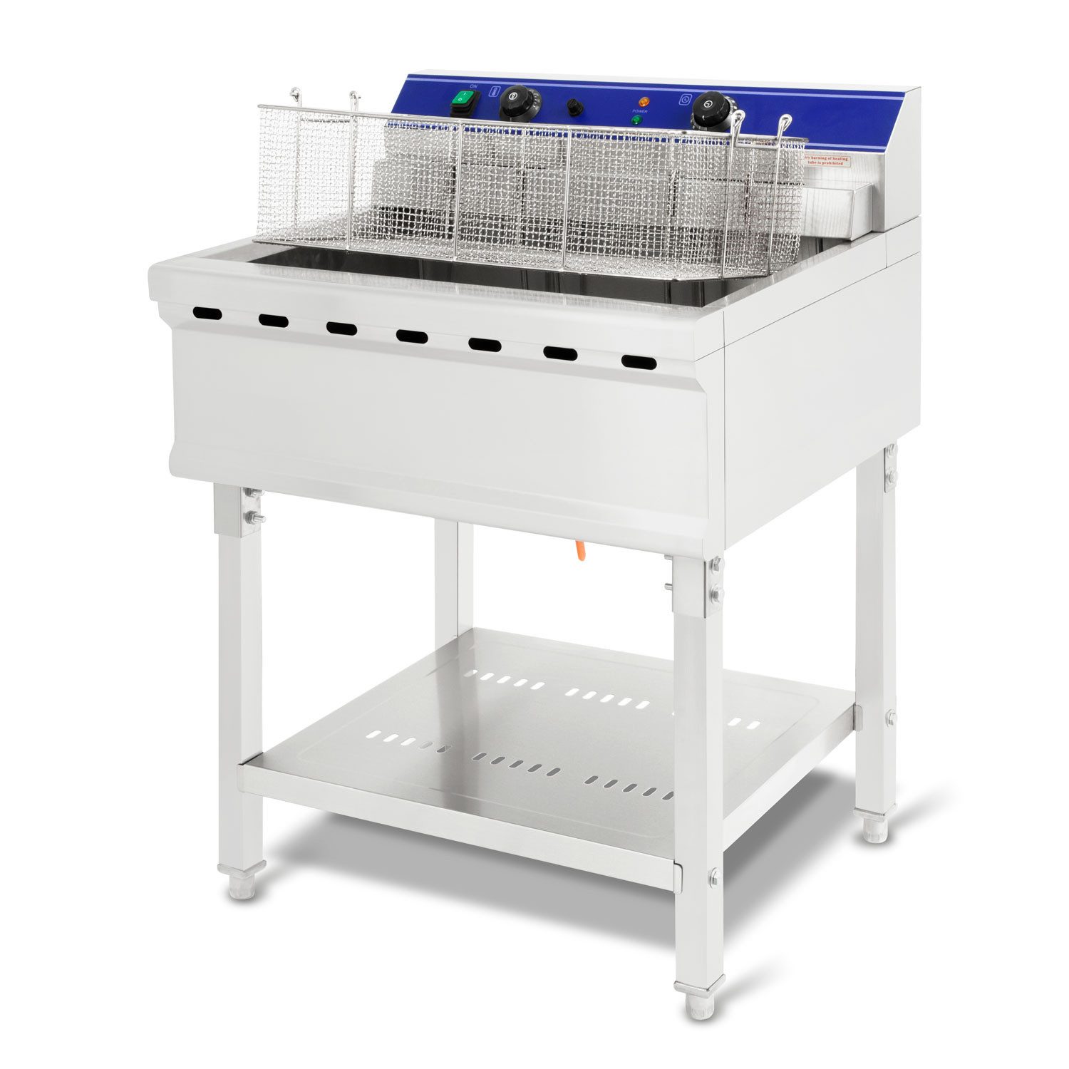 vertes Fritteuse FD5-FRT52-1, 7500 W, 50-200°C, 380V, Kaltzonenprinzip, Profi-Fritteuse mit Untergestell