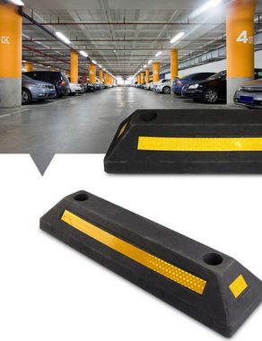 BAYLI Absperrpfosten Parkplatzbegrenzung Gummi - 53,5x13x8,9 cm Radstopper für Parkplätze