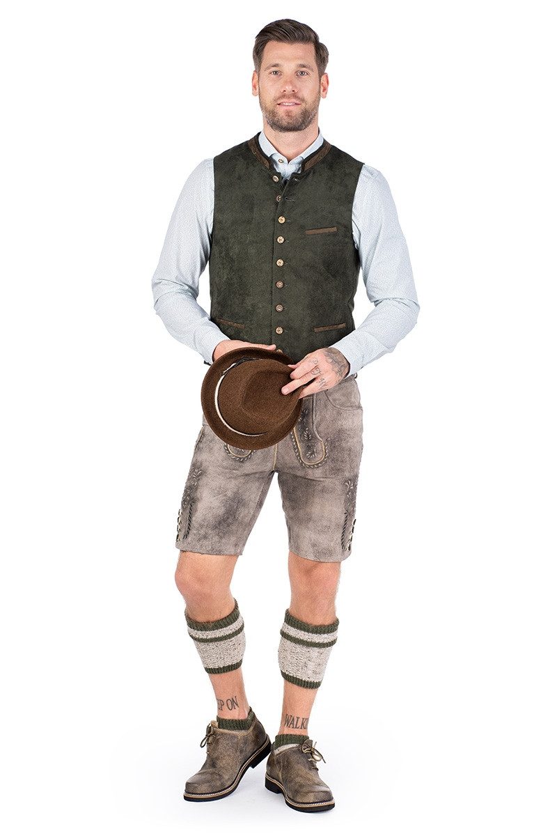Hatico Trachtenhemd Trachtenhemd - ONOFRIO - weiß/grün