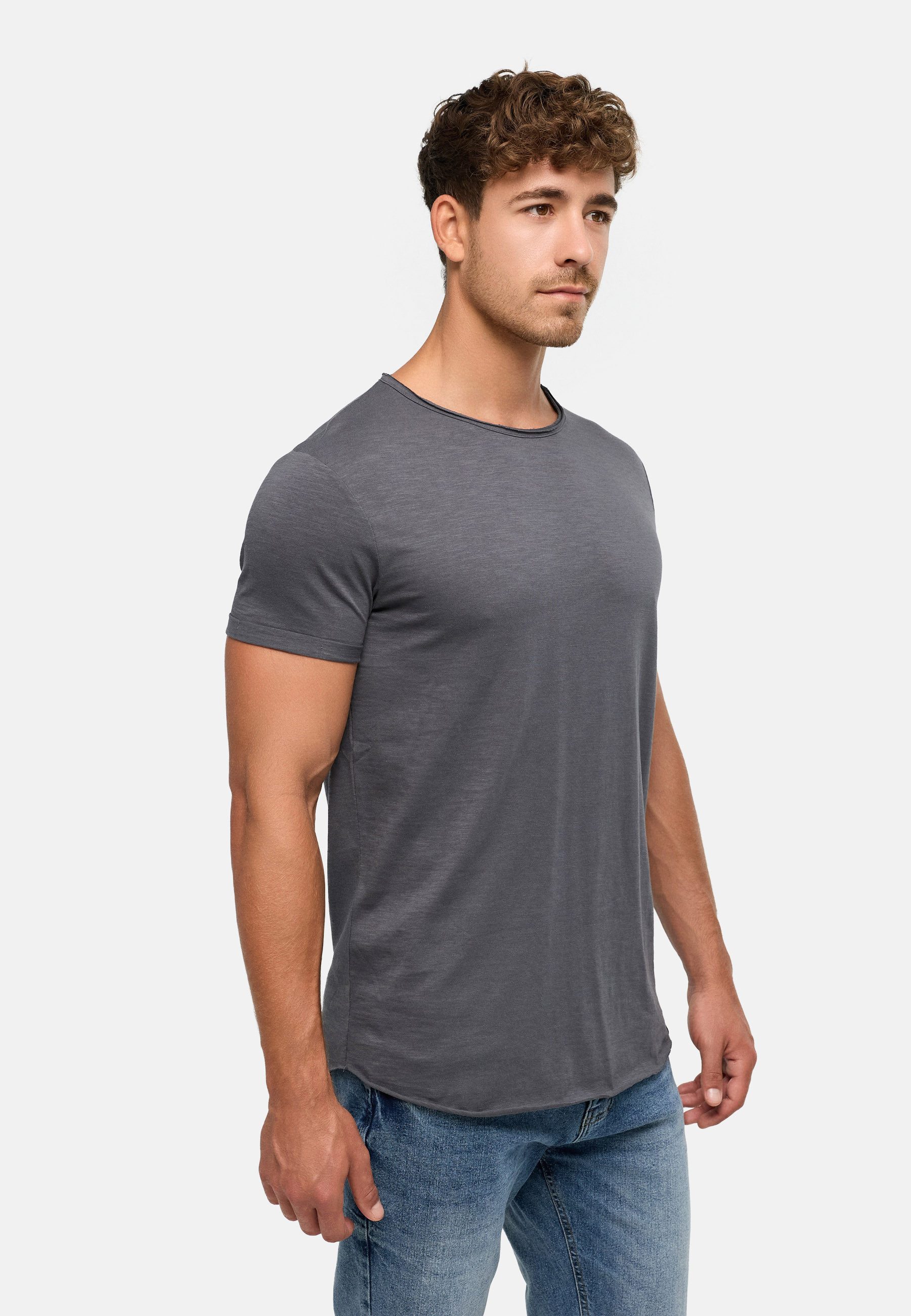 INDICODE T-Shirt Herren Willbur Tee Shirt Tee Herrenshirt mit Rundhalsausschnitt, 100% Baumwolle – Bild 3 von 5