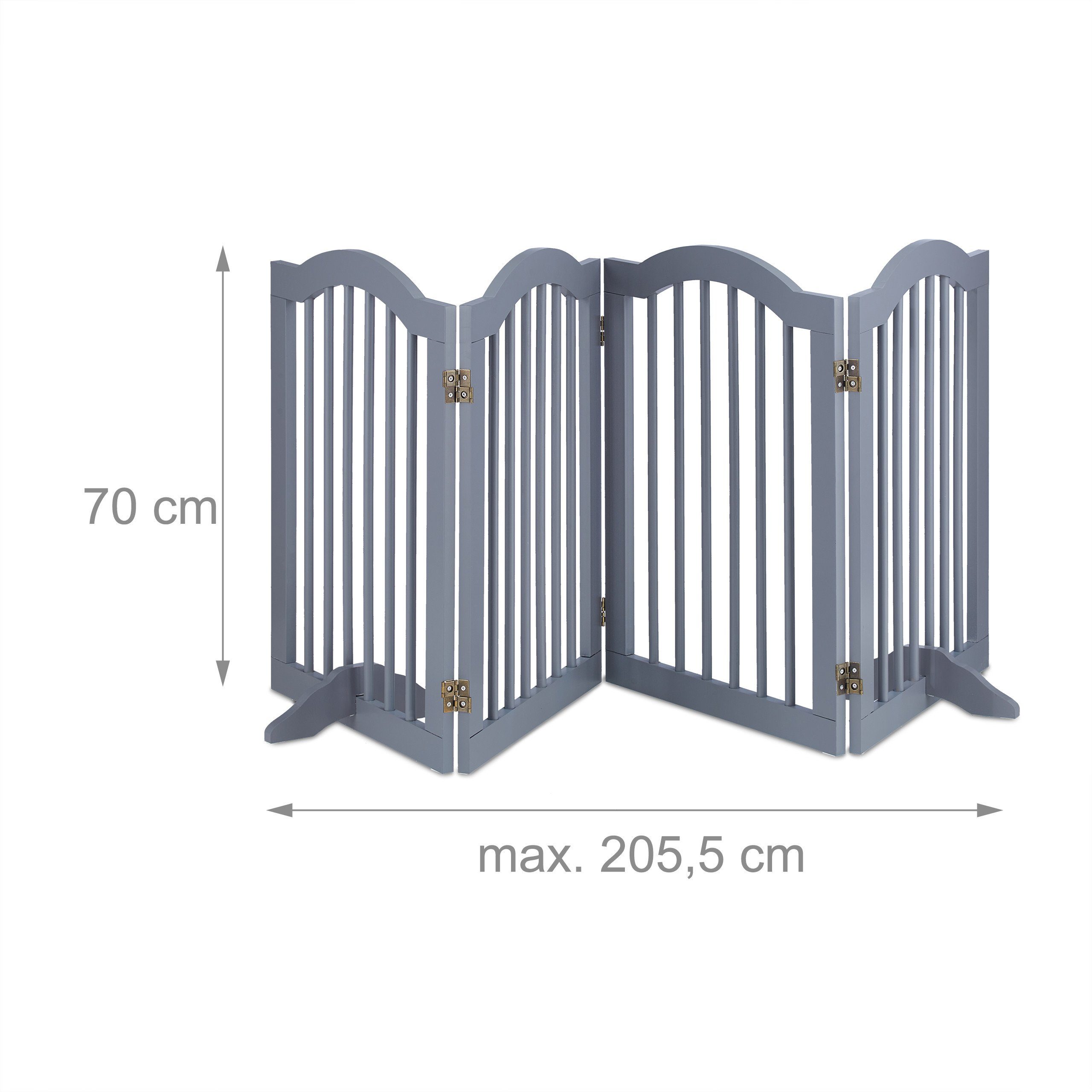 relaxdays Universalschutzgitter Graues Absperrgitter 70 cm hoch (4 St) – Bild 4 von 5