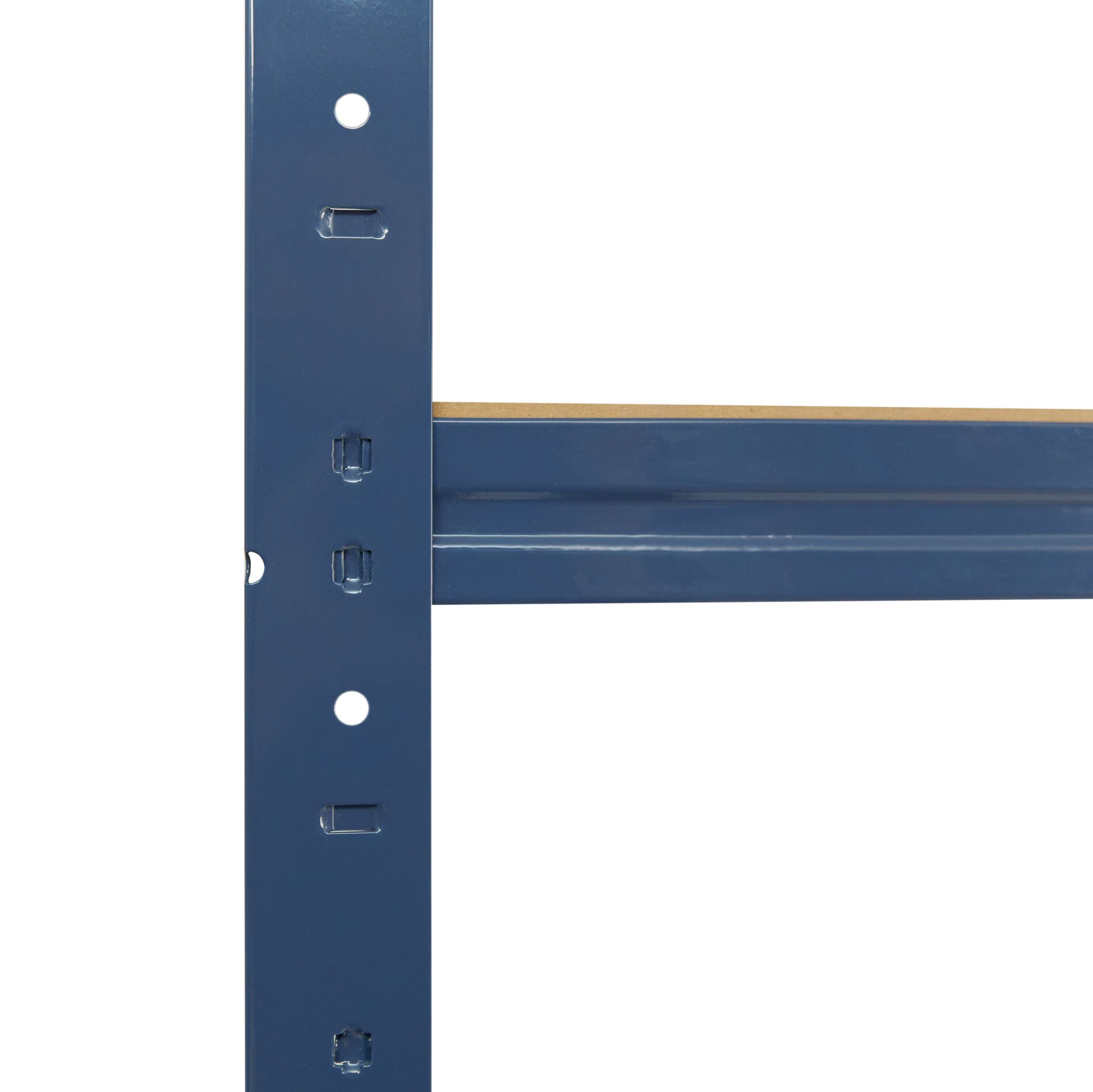 shelfplaza Schwerlastregal Tragkraft oder 125kg Böden, HOME, Metallregal blau, Steckregal mit Metall als Lagerregal, Kellerregal, mit Garagenregal, 230x40x45cm Werkstattregal 7