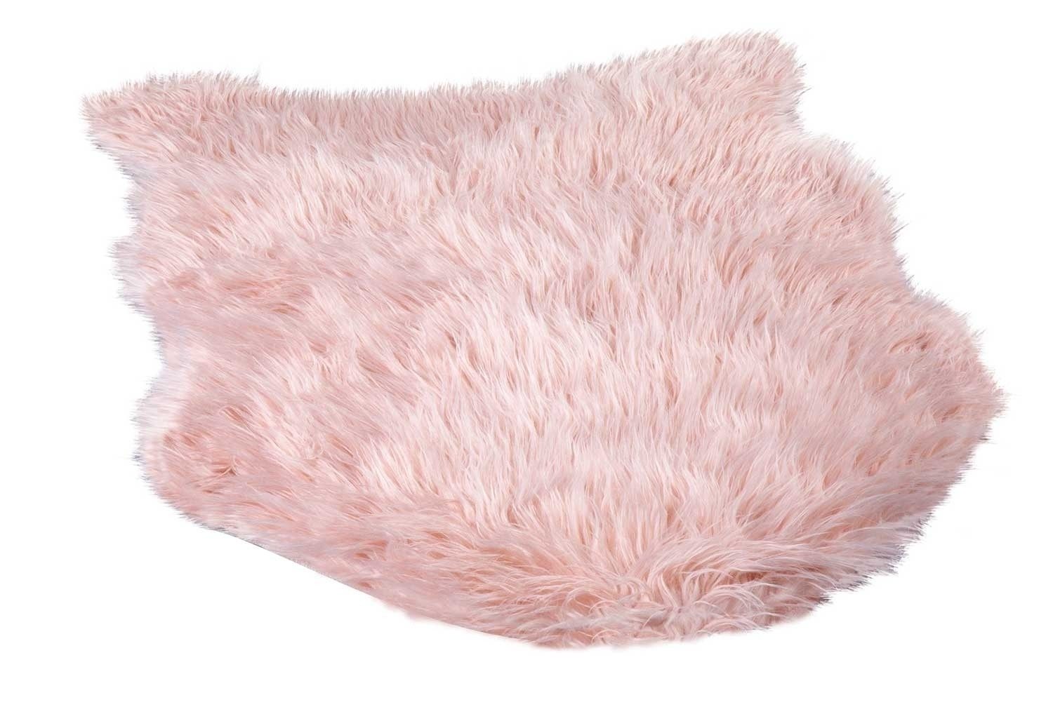 Home4You Fellteppich Kunstfelle, 2er Set, Rosa, 90 x 60 cm, fellförmig