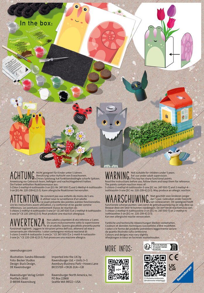 Ravensburger Malblock Ravensburger Upcycling Basteln EcoCreate Midi Little Garden 18441