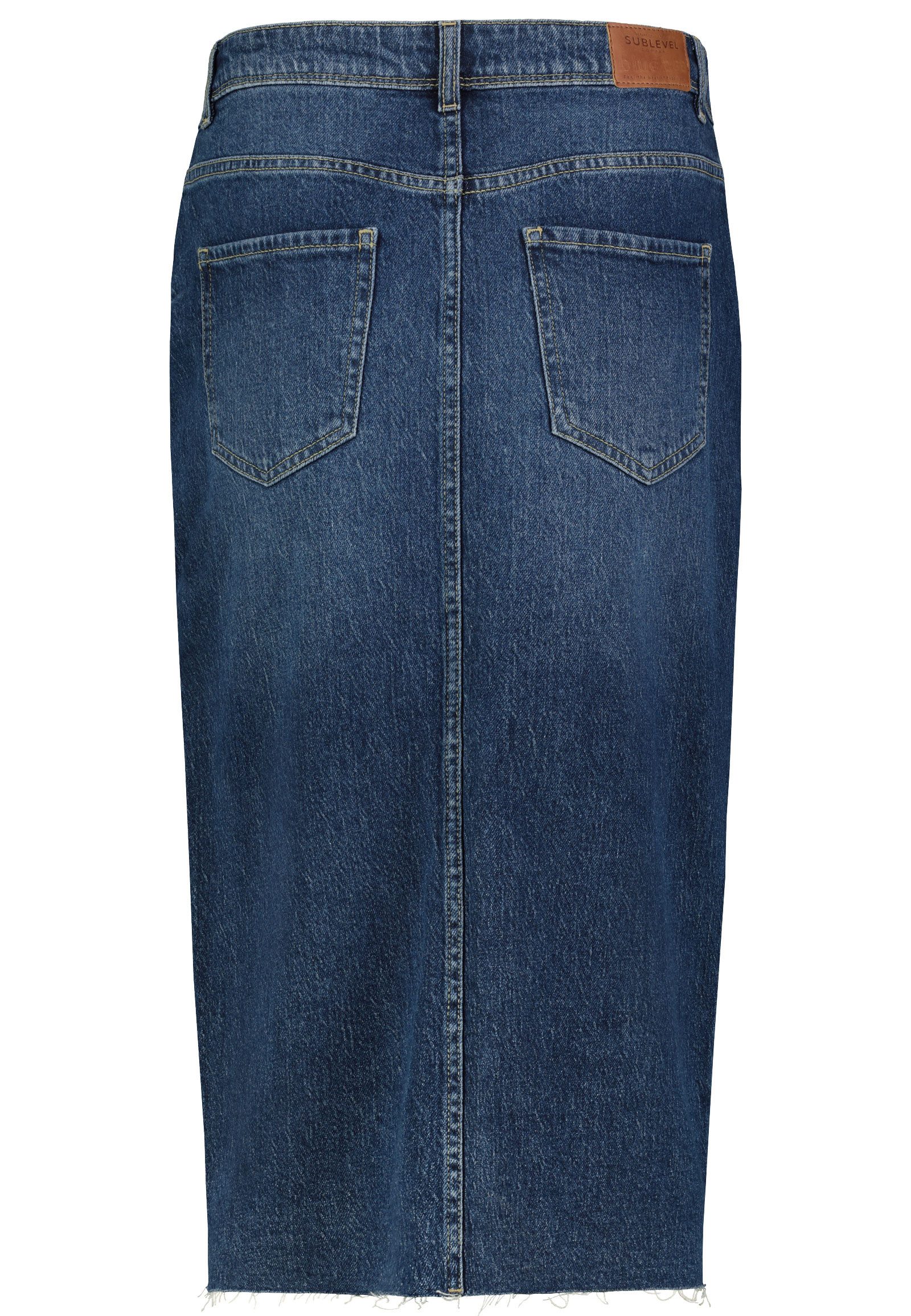 SUBLEVEL Jeansrock Damen Maxi Midi Mini Rock langer Schnitt Denim Stretch günstig online kaufen