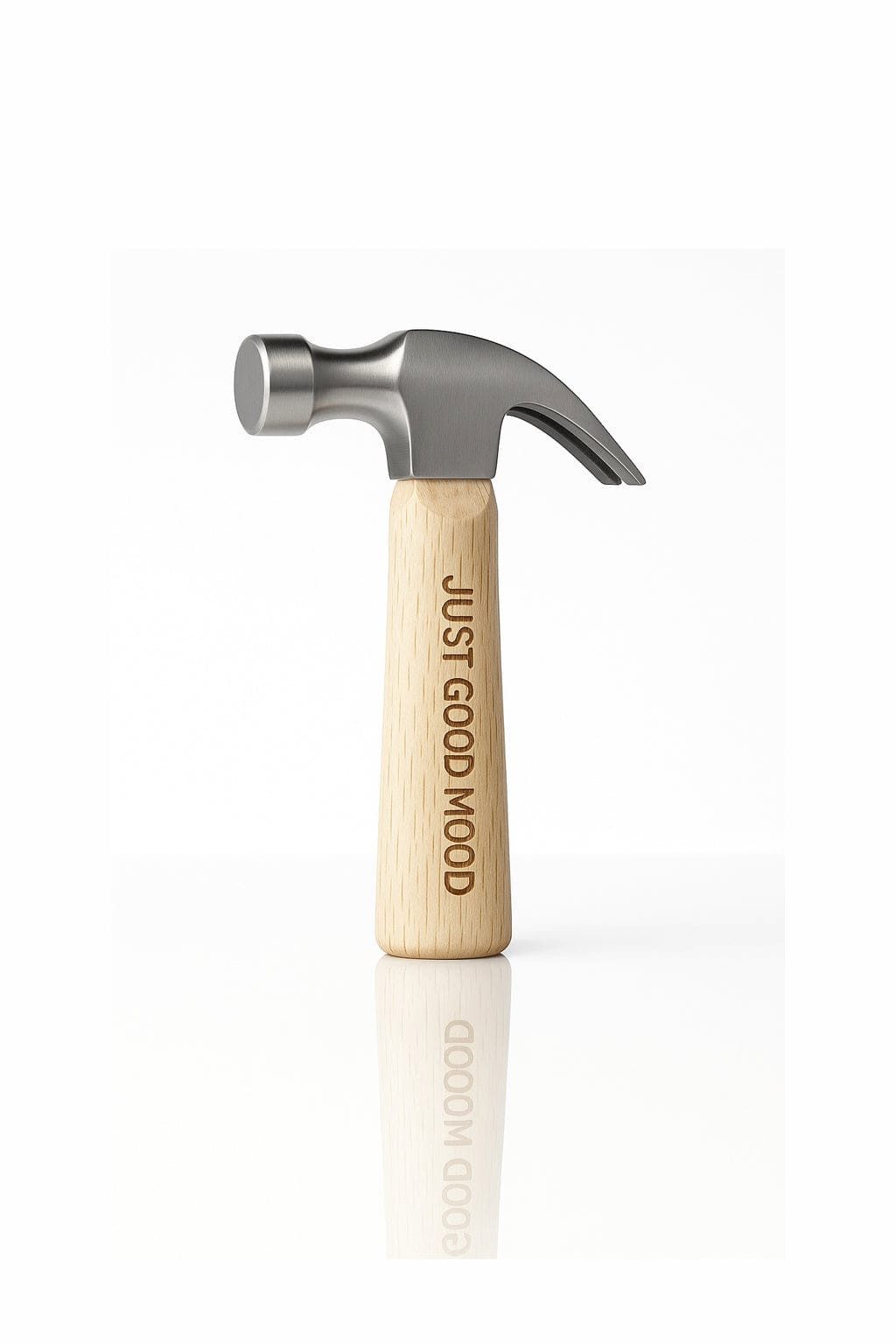 JUSTGOODMOOD Hammer JUSTGOODMOOD Mini Hammer Stahlhammerkopf Echtholzgriff Kompakt Robust (1-St)