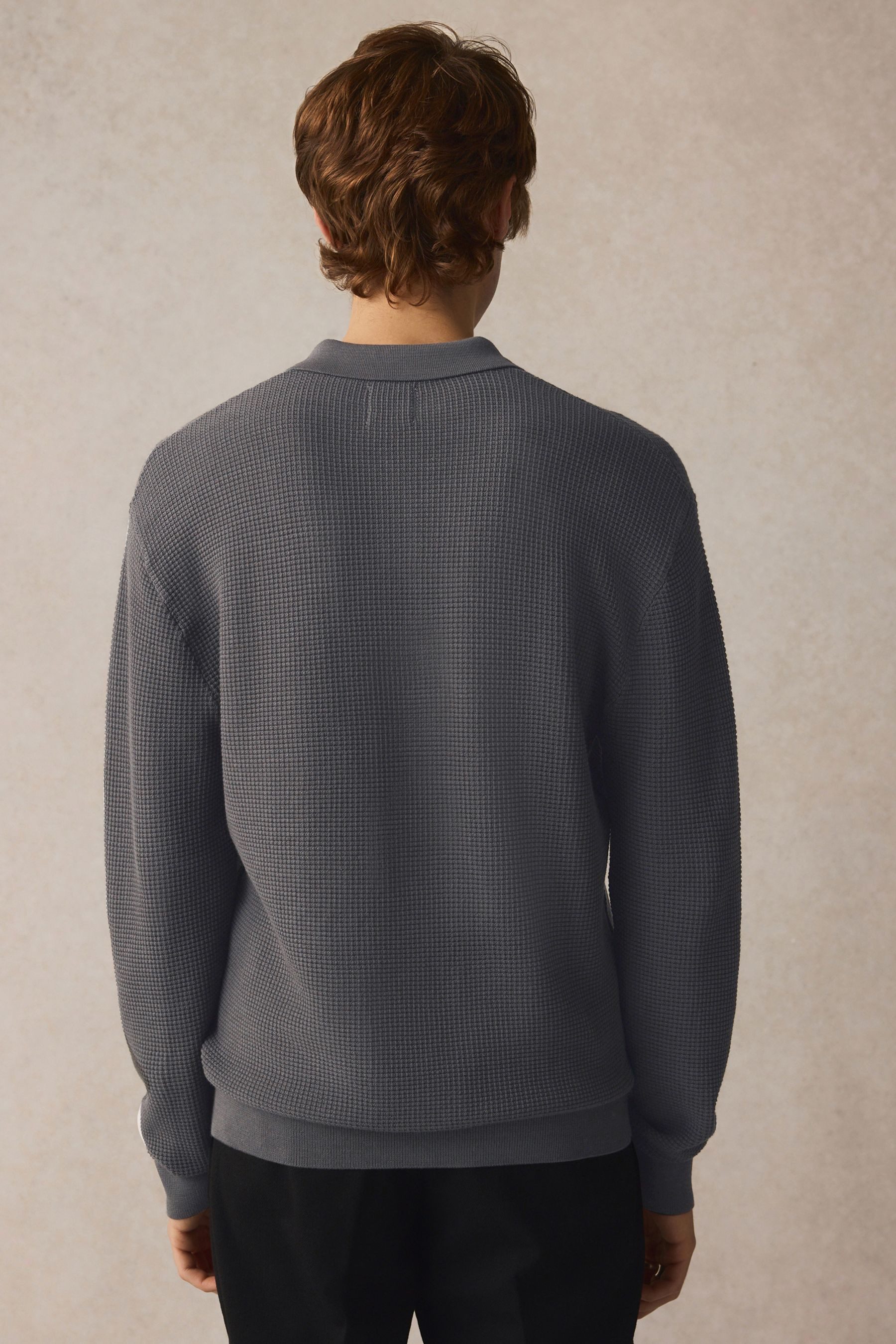 Next Langarm-Poloshirt Regular Fit Strick-Poloshirt mit günstig online kaufen