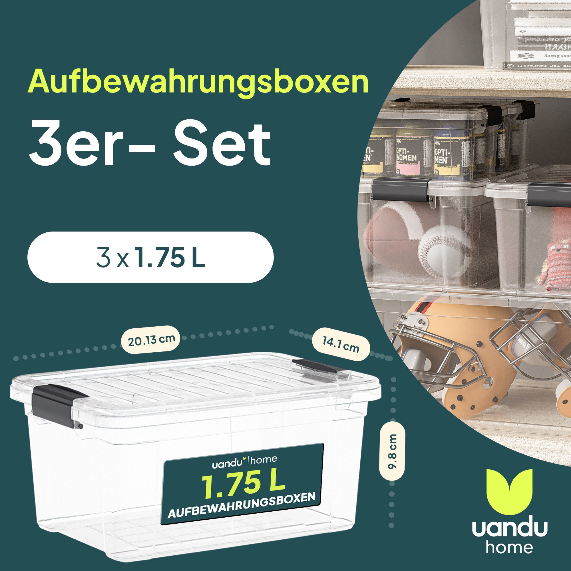 uandu home Aufbewahrungsbox mit Deckel groß günstig online kaufen
