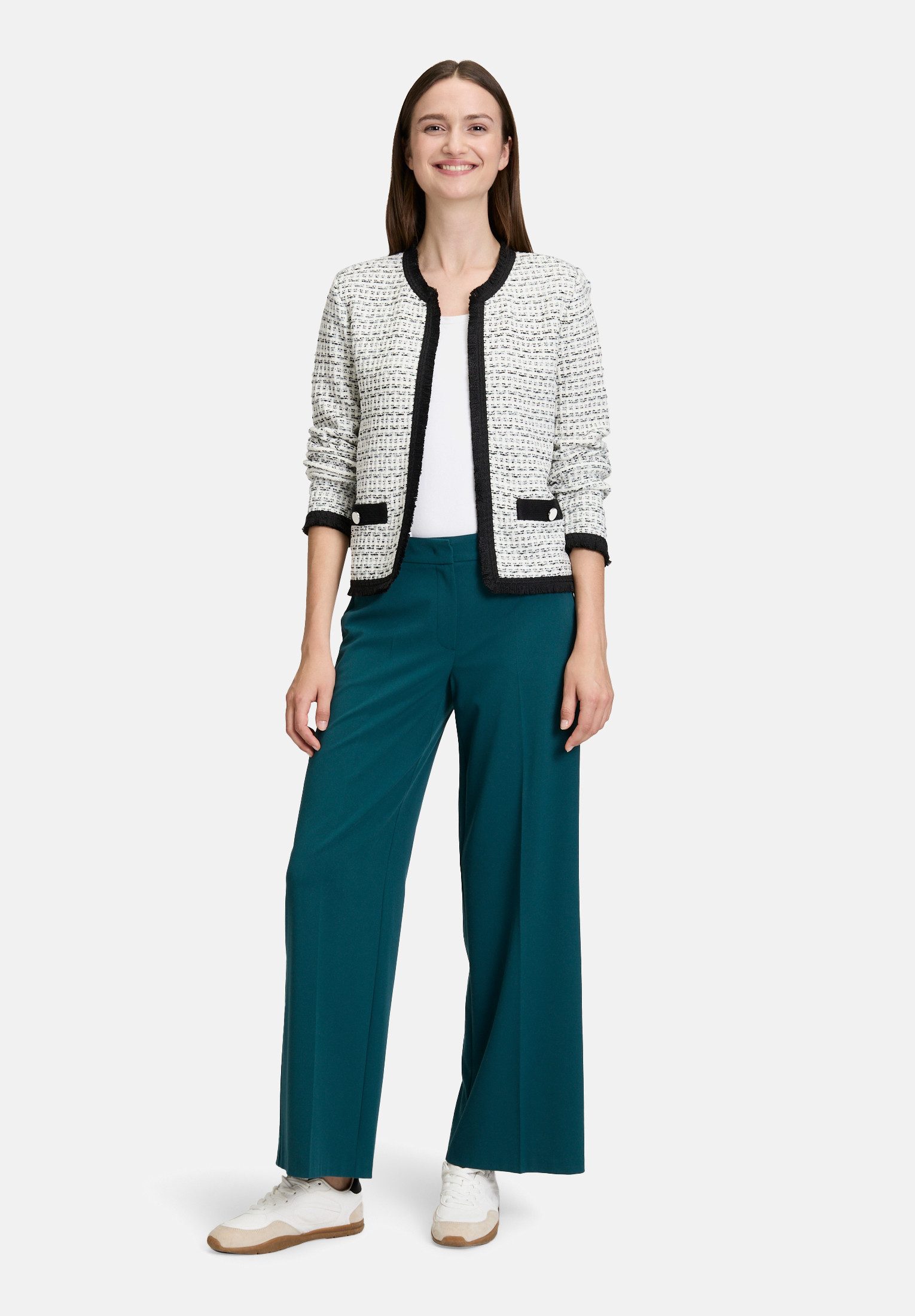 Betty&Co Strickjacke Damen mit Fransen (1-tlg)