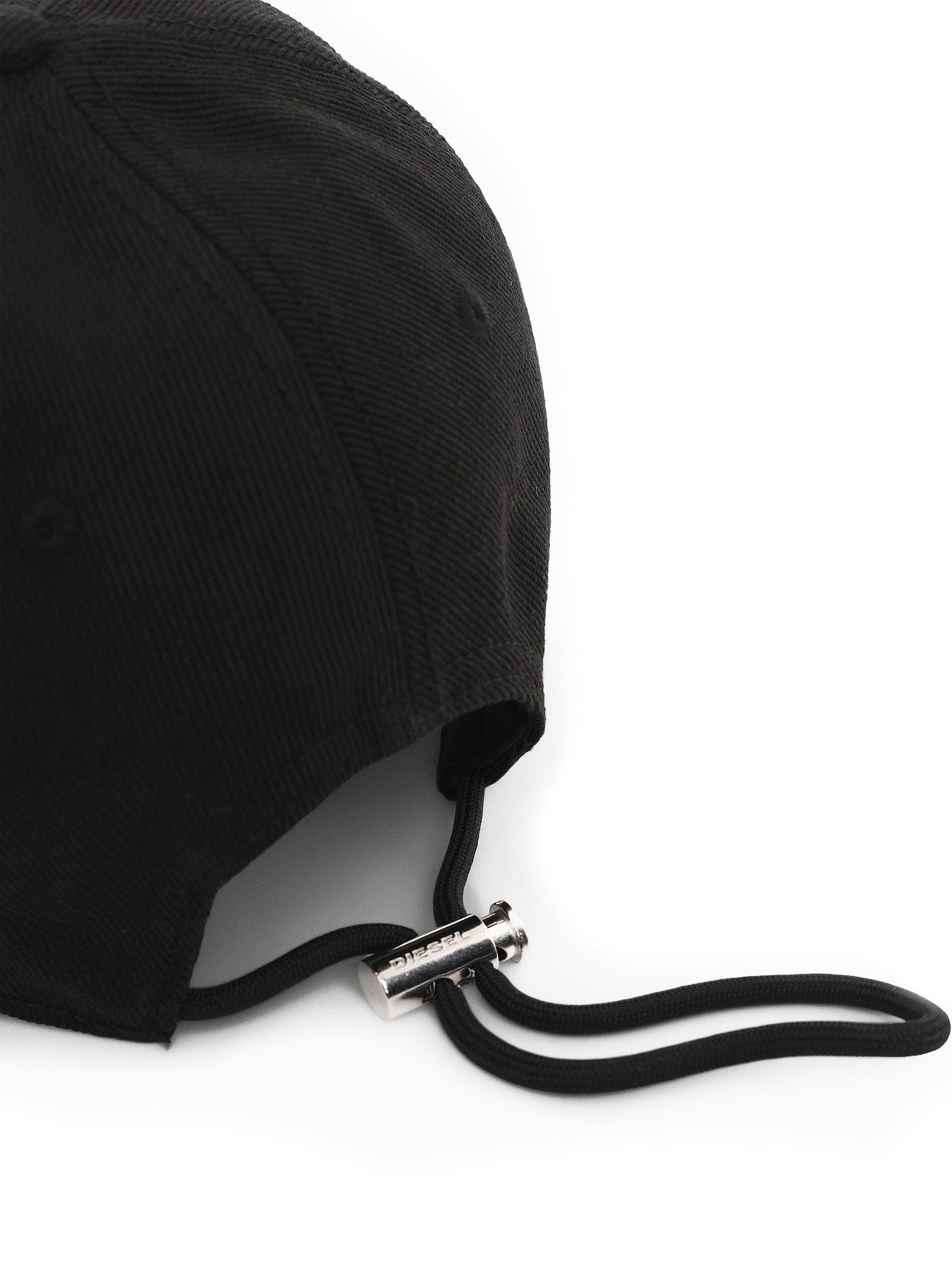 Diesel Baseball Cap Retro Kappe Mütze mit Kordelzug - C-Diaz Schwarz
