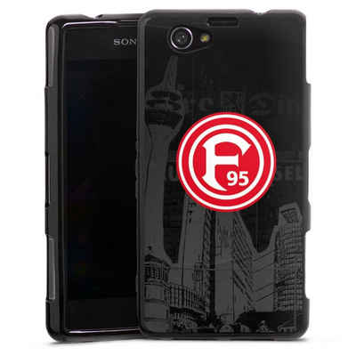 DeinDesign Handyhülle Fortuna Düsseldorf Offizielles Lizenzprodukt Logo Fortuna Logo City, Sony Xperia Z1 Compact Silikon Hülle Bumper Case Handy Schutzhülle