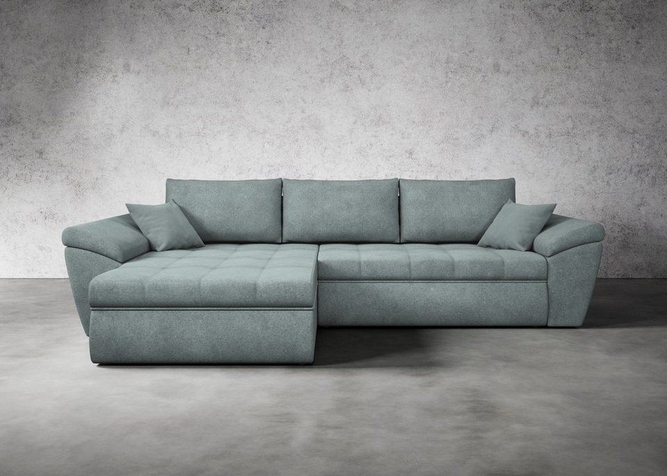 INOSIGN Ecksofa Eola, mit Bettfunktion und Bettkasten