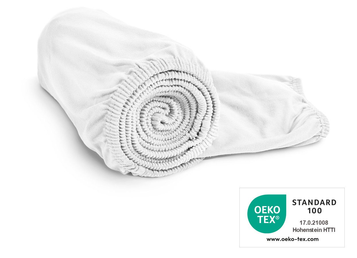 bett1.de Spannbettlaken BODYGUARD Jersey-Bettlaken, Gummizug: rundum, robust, waschbar bei 60 °C