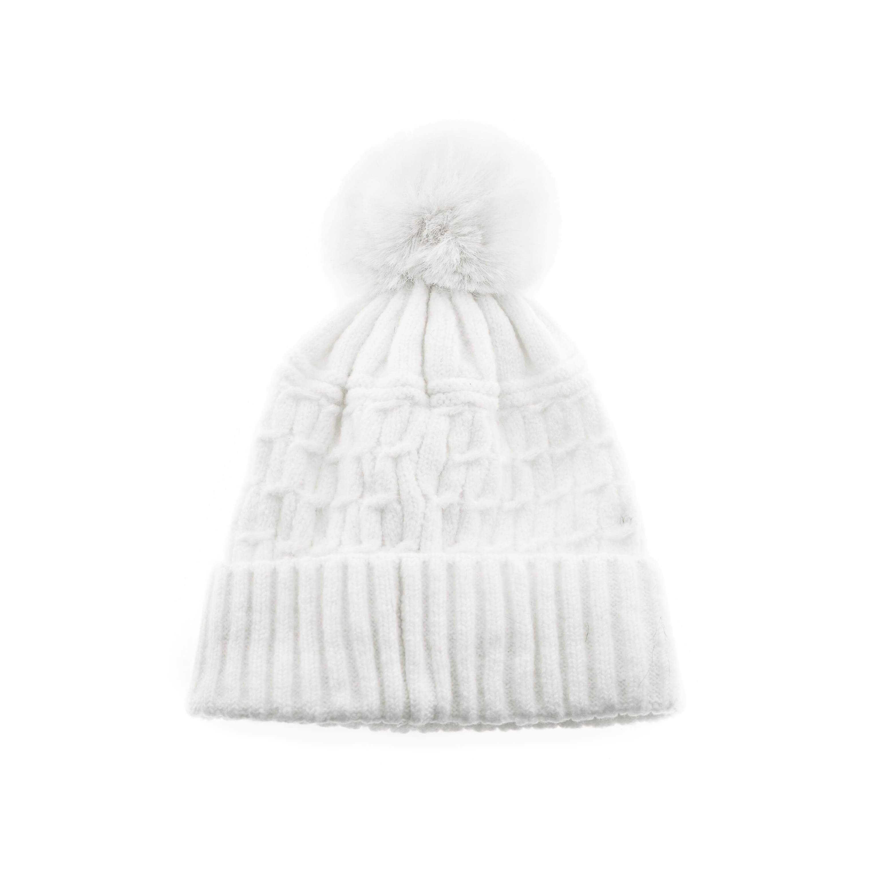 Faera Bommelmütze Wintermütze mit Bommel Stylisch und Warm für die kalte Jahreszeit