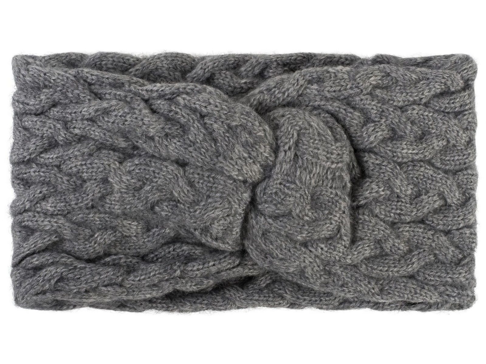 Stirnband Strick Stirnband mit Zopfmuster und Twist Knoten