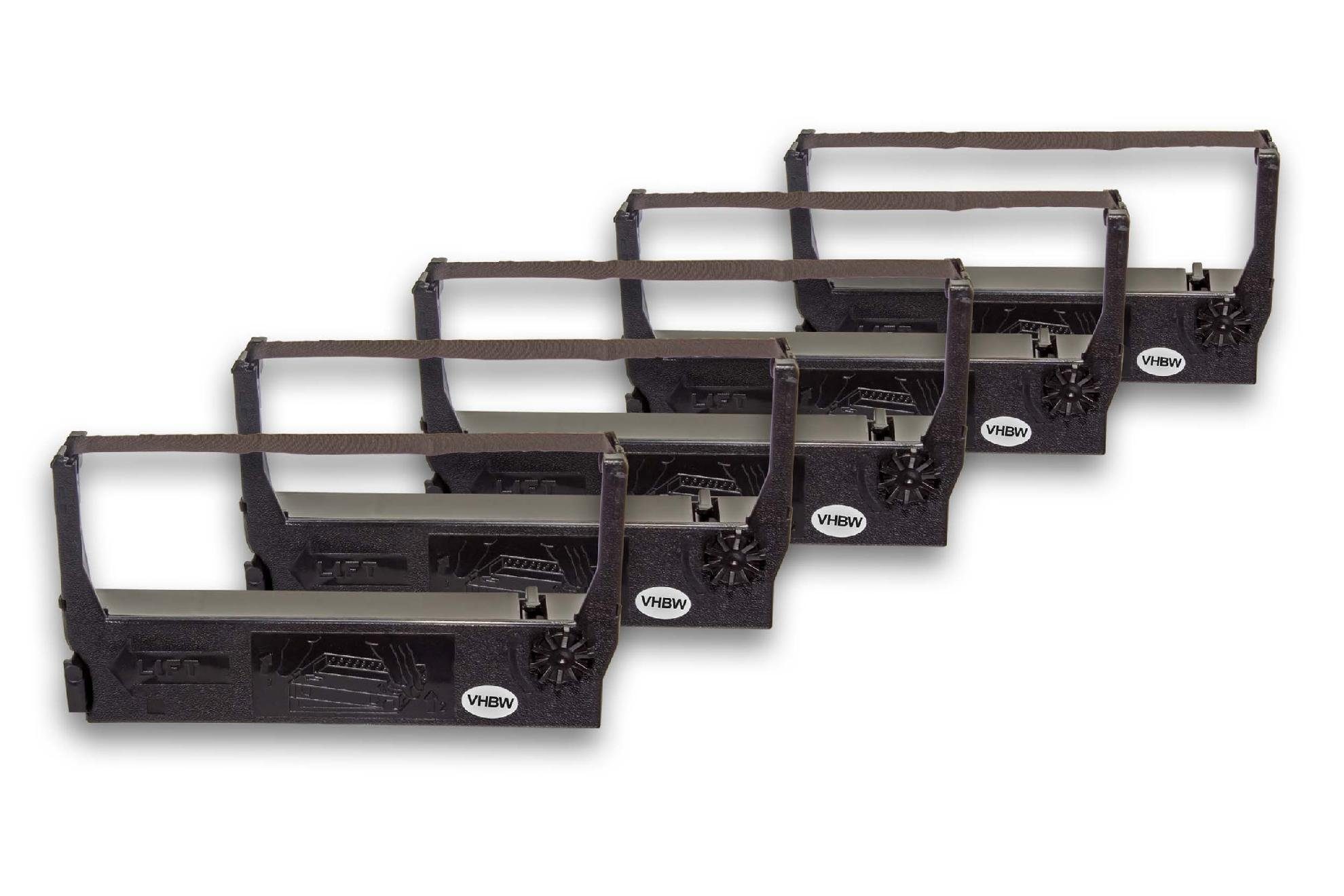 vhbw Beschriftungsband, passend für Epson 280 A, 280 Serie, 280 V, 300 D, ERC 23, M 250, 270, 280 Drucker & Kopierer Nadeldrucker